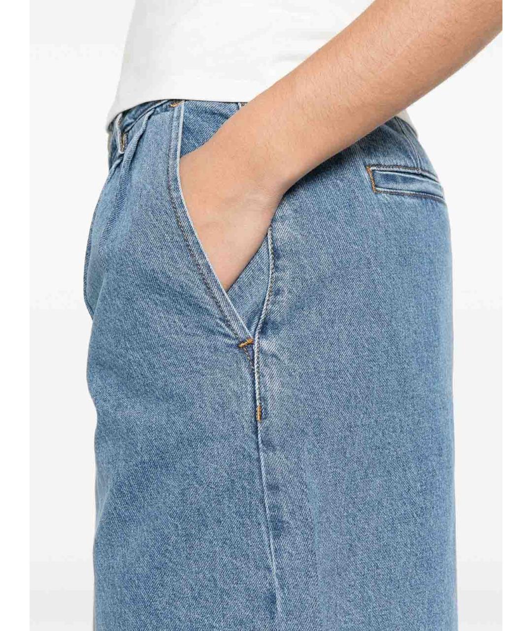 AG JEANS Синие хлопковые шорты, фото 3