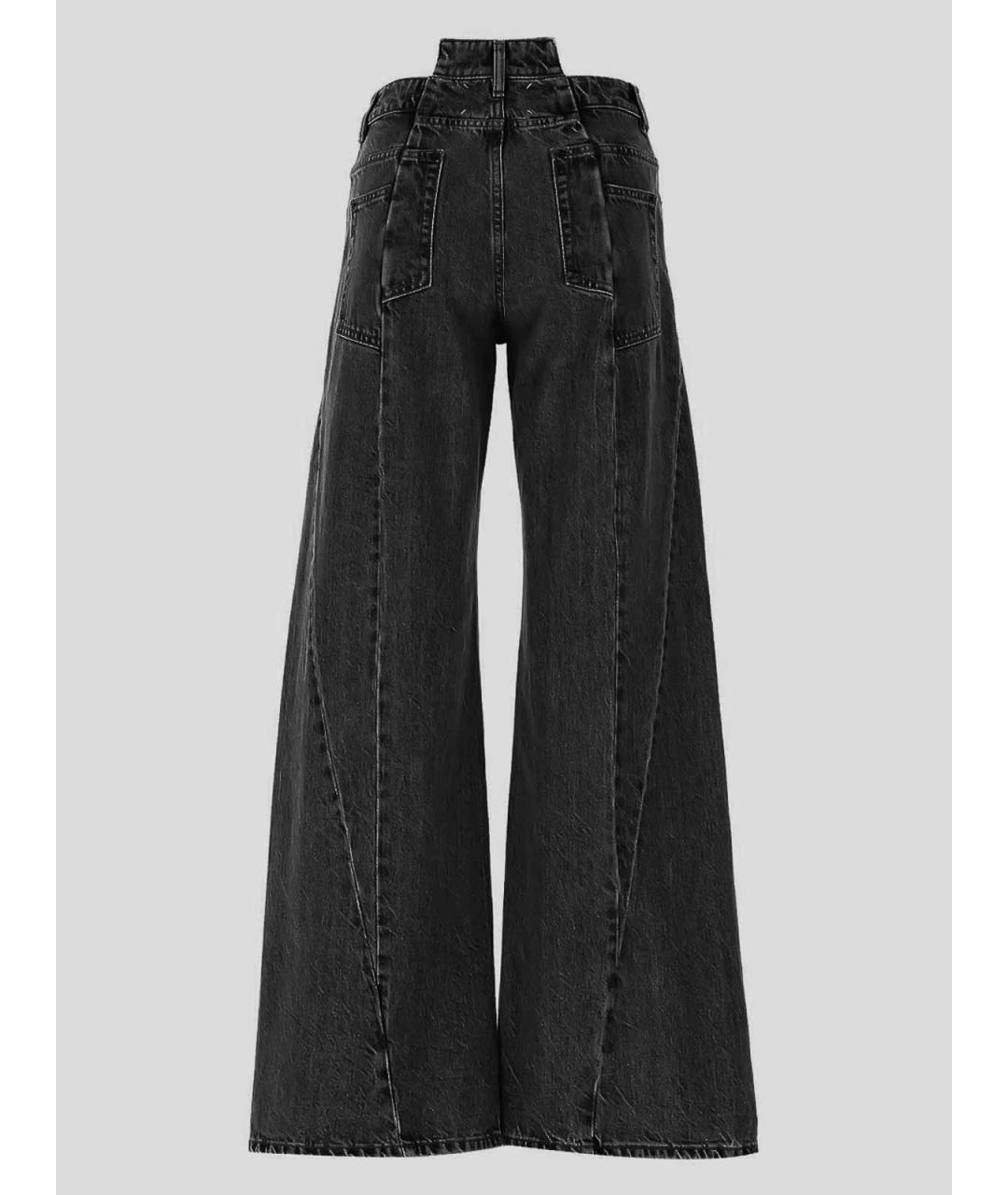 MAISON MARGIELA Черные хлопковые джинсы клеш, фото 2