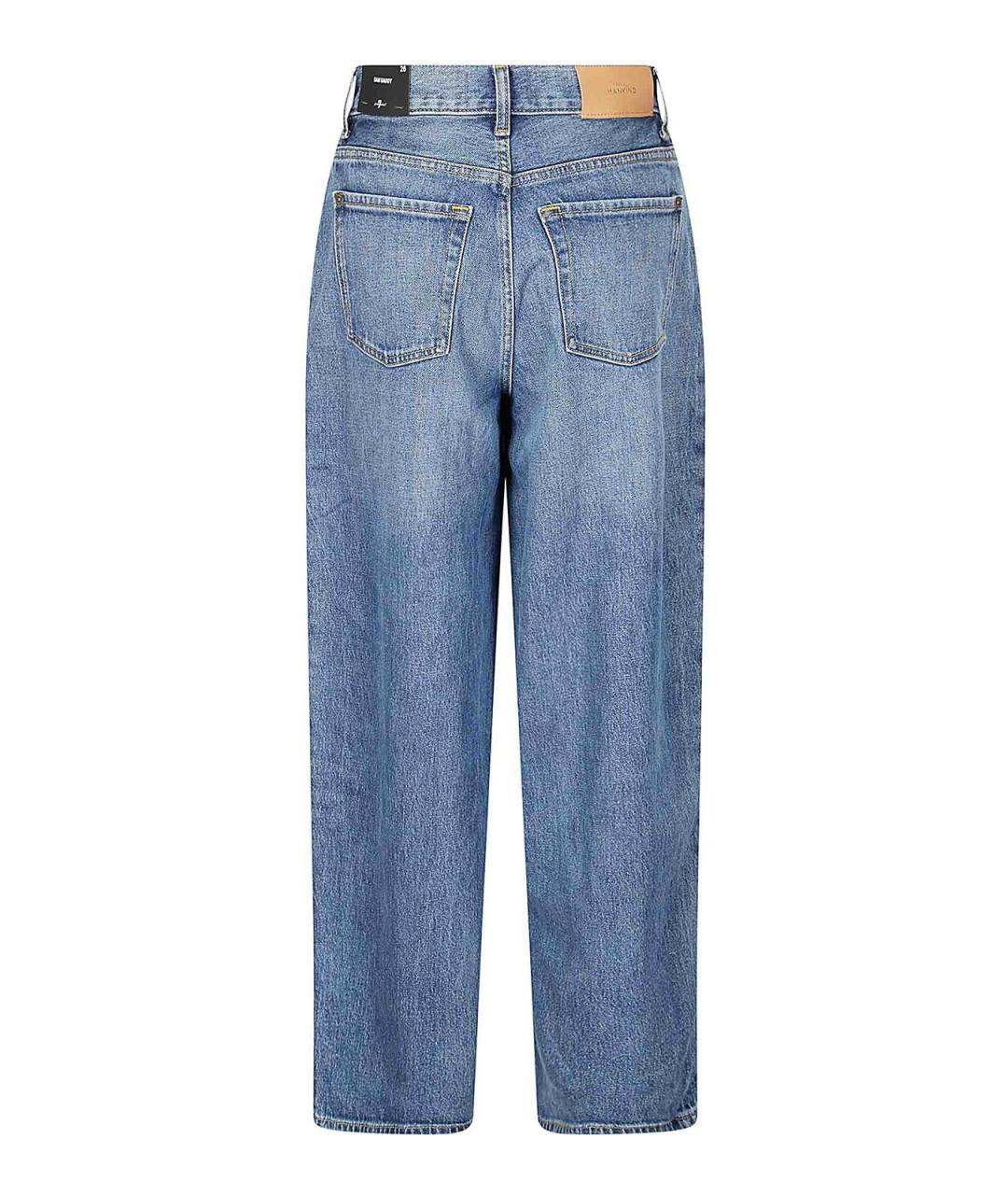 7 FOR ALL MANKIND Голубые хлопковые прямые джинсы, фото 2