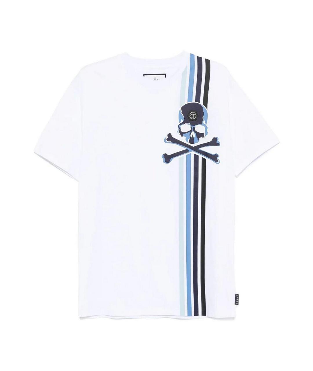 PHILIPP PLEIN Белая хлопковая футболка, фото 1