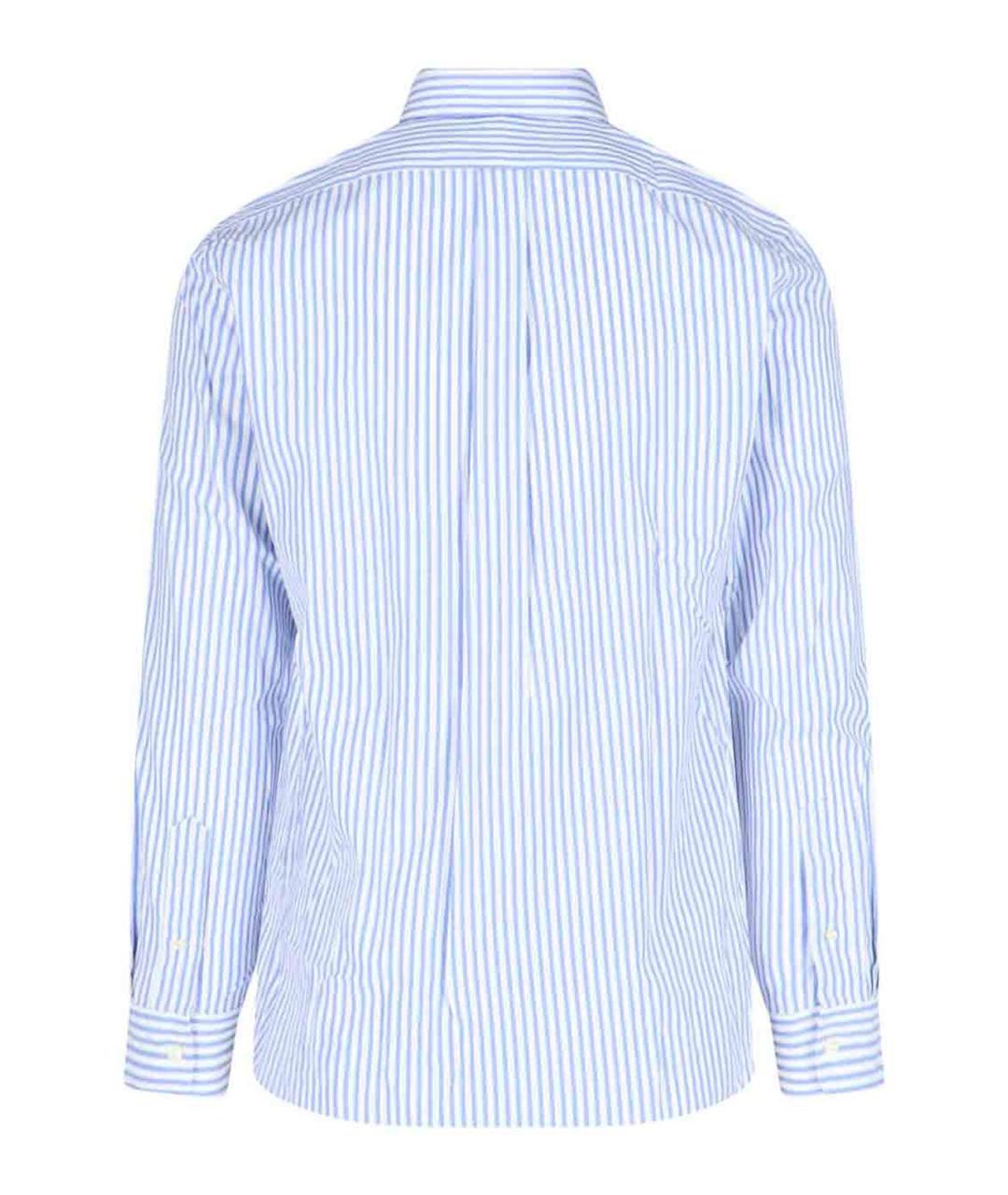 POLO RALPH LAUREN Синяя хлопковая классическая рубашка, фото 2