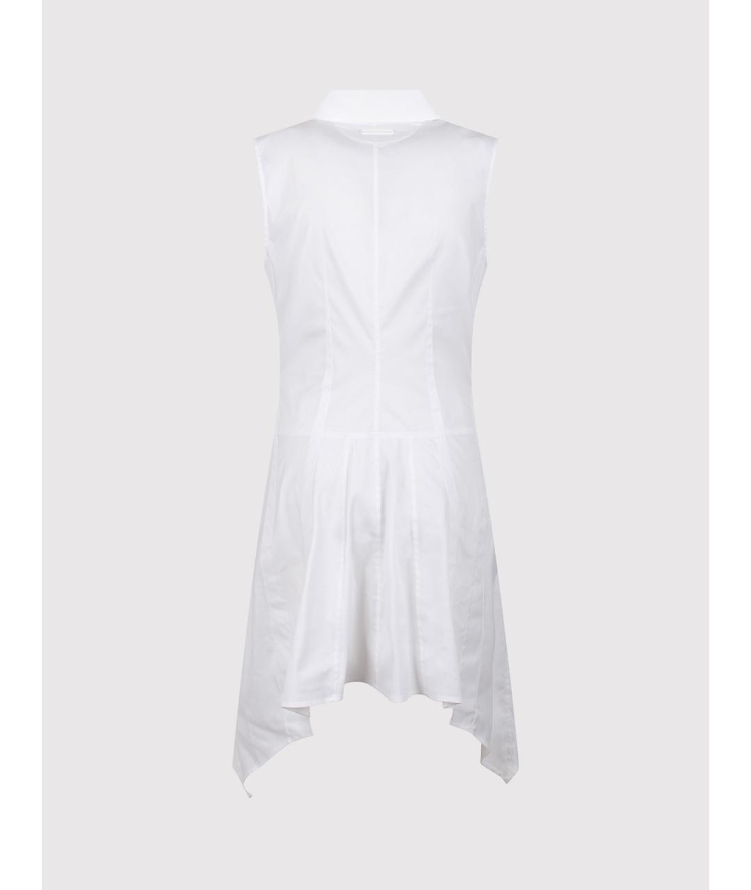 HELMUT LANG Белое хлопковое повседневное платье, фото 2