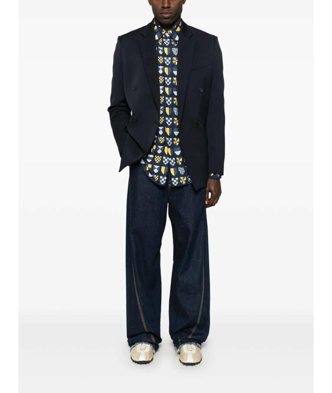 FENDI Мульти хлопковая кэжуал рубашка, фото 2