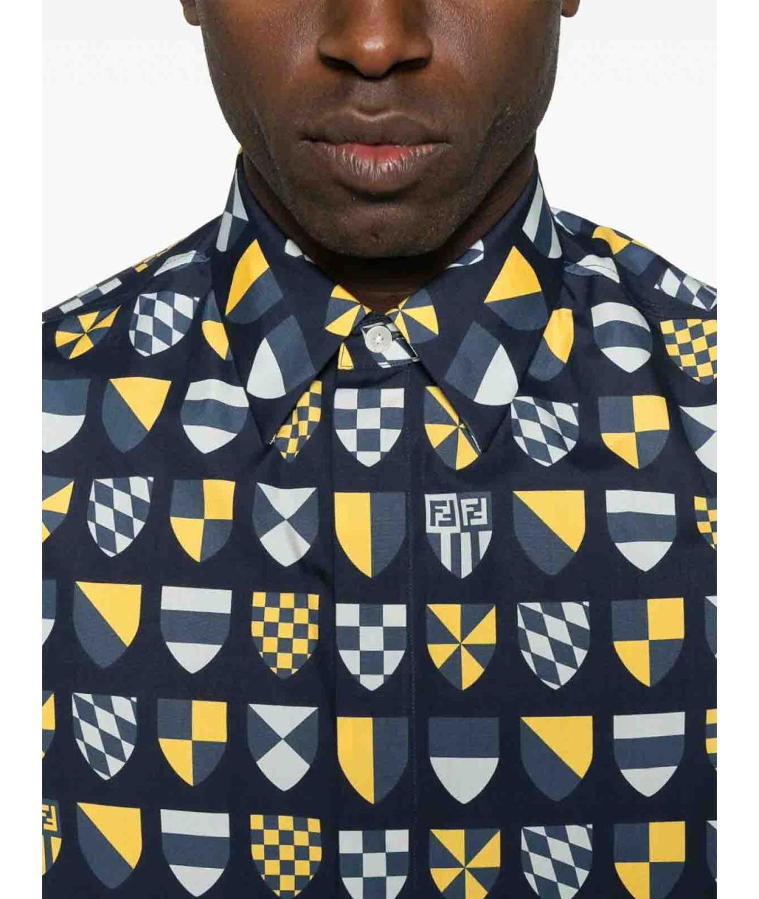 FENDI Мульти хлопковая кэжуал рубашка, фото 3