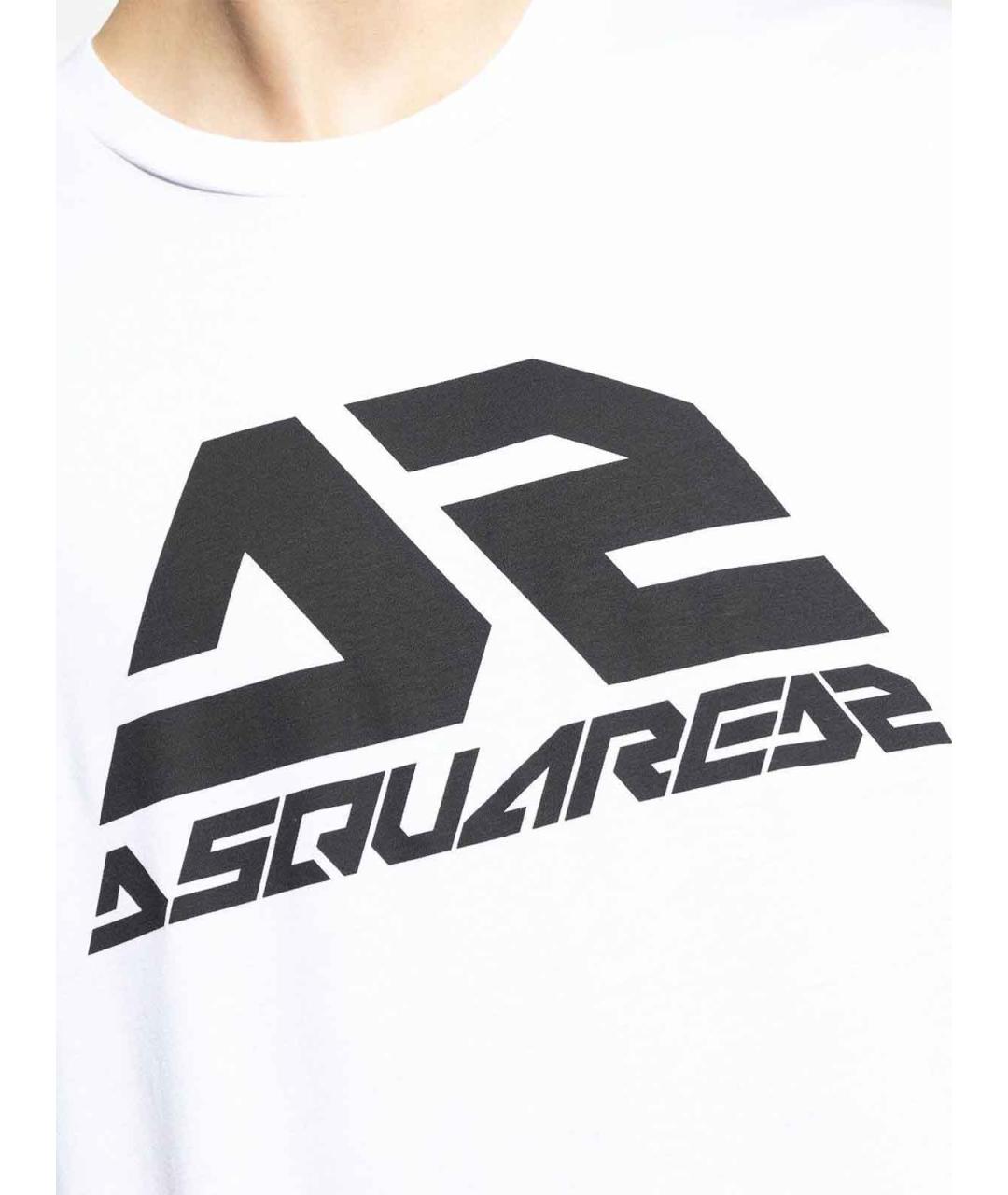 DSQUARED2 Белая хлопковая футболка, фото 4