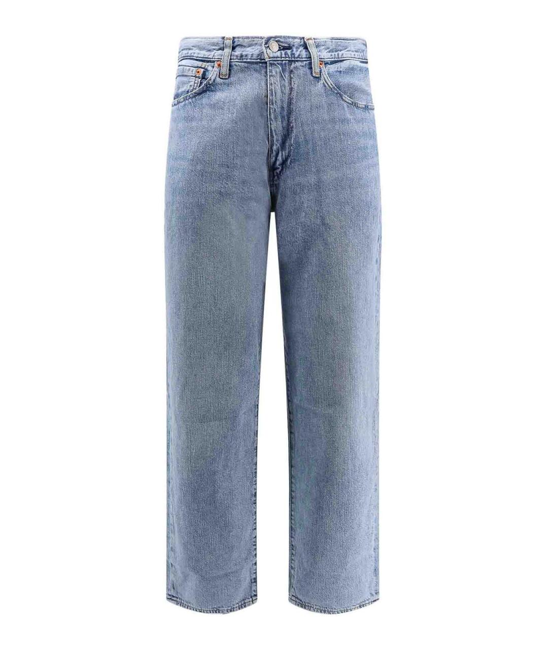 LEVI'S Голубые хлопковые прямые джинсы, фото 1