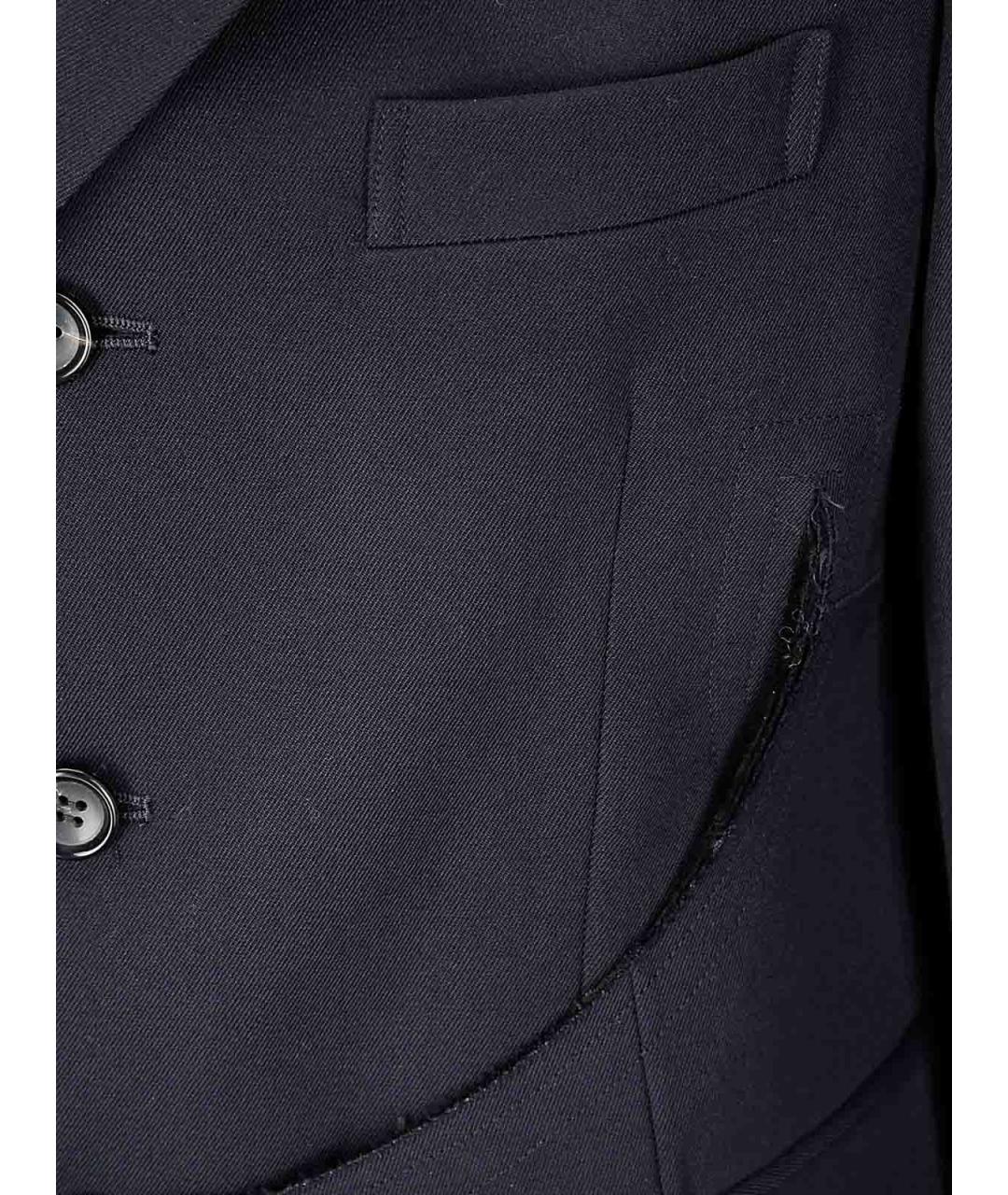 COMME DES GARÇONS Синяя шерстяная куртка, фото 3