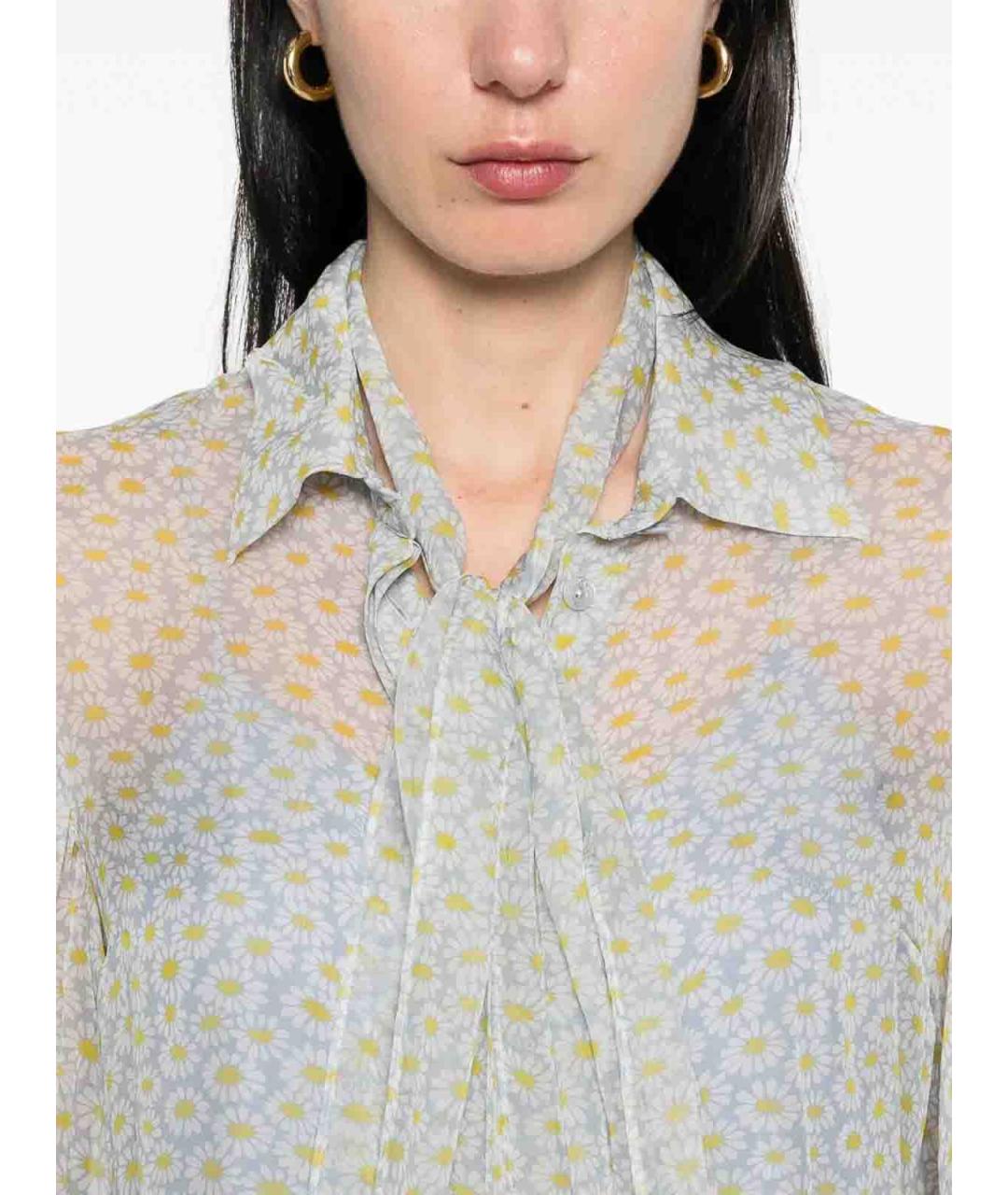 GUCCI Серая шелковая рубашка, фото 4