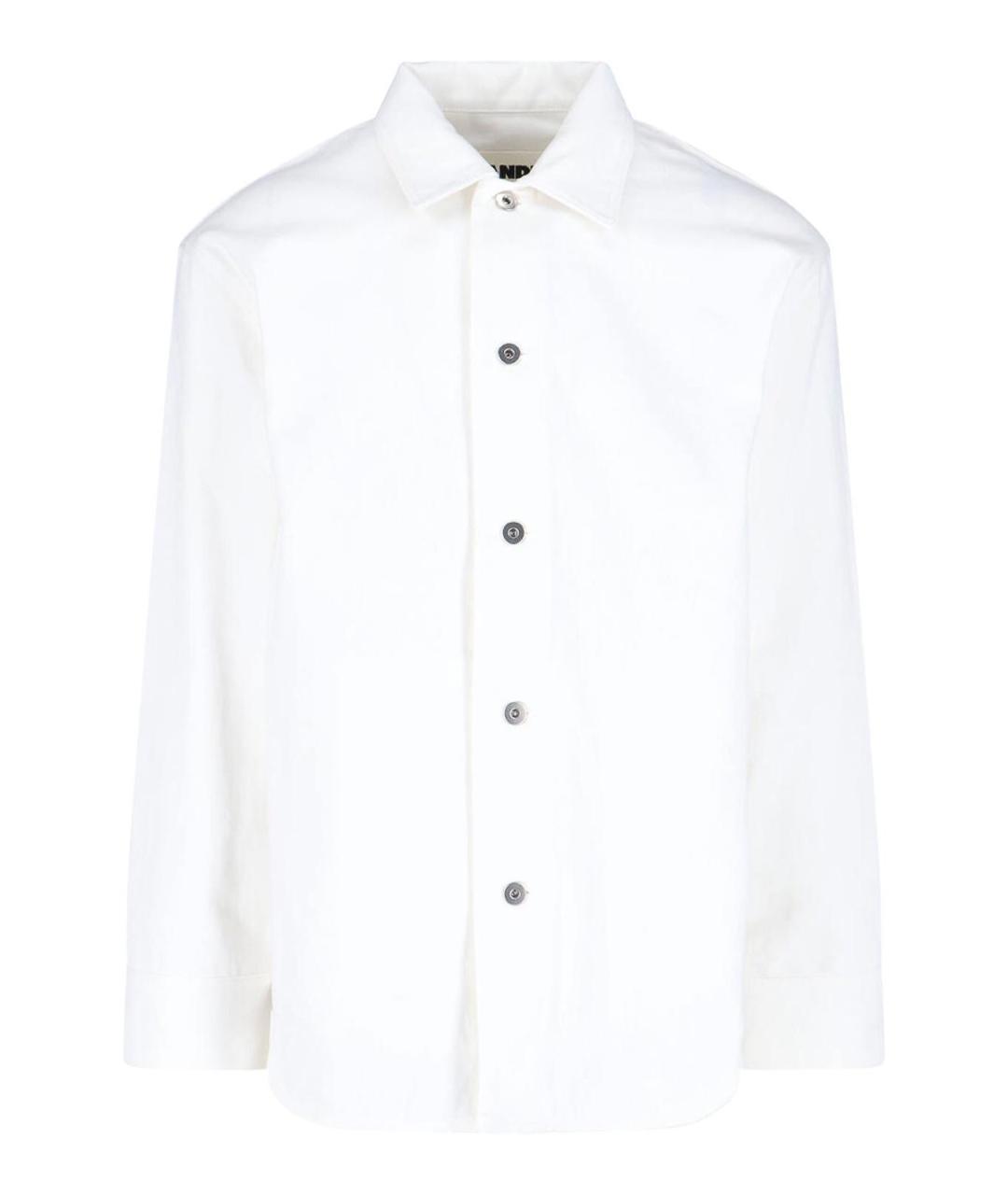 JIL SANDER Белая хлопковая куртка, фото 1