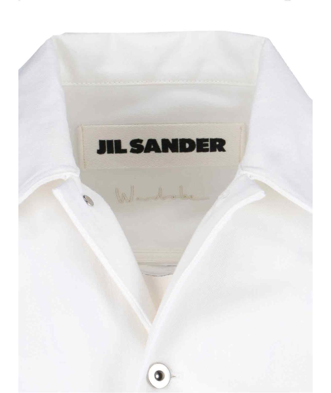 JIL SANDER Белая хлопковая куртка, фото 5