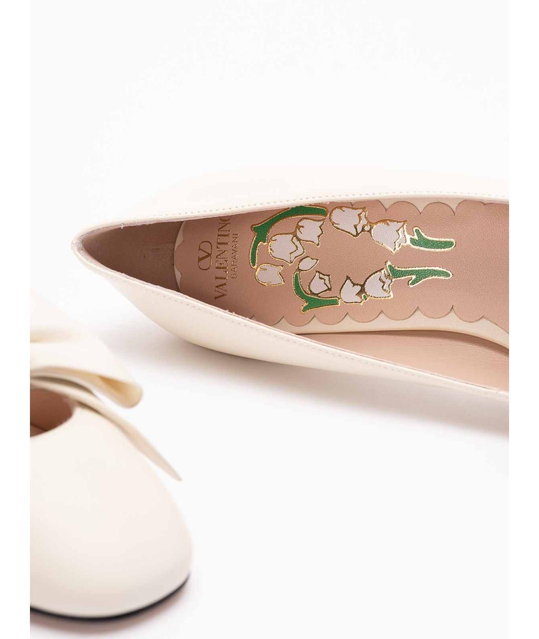 VALENTINO Белые кожаные туфли, фото 6