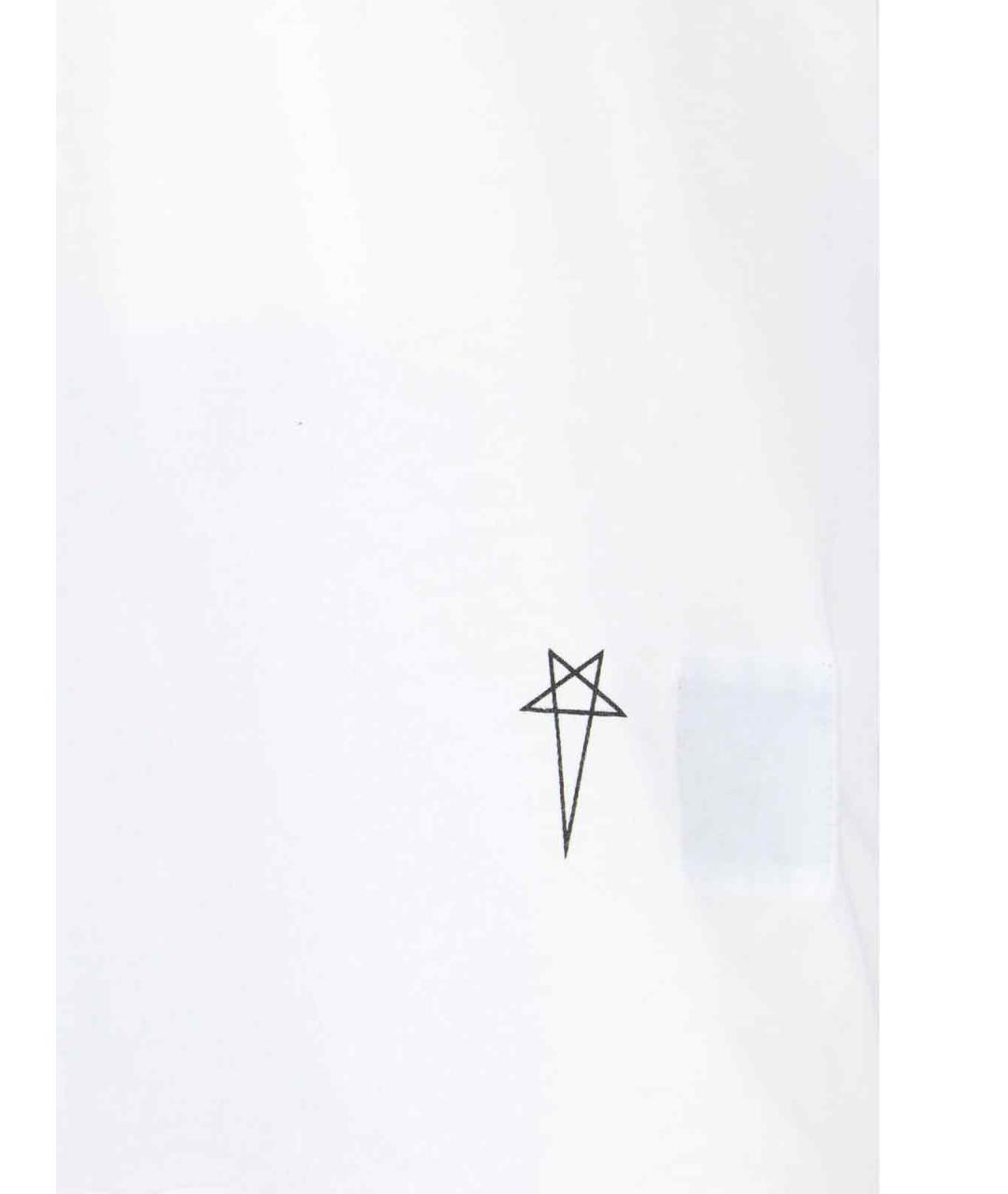 RICK OWENS Белая хлопковая футболка, фото 3