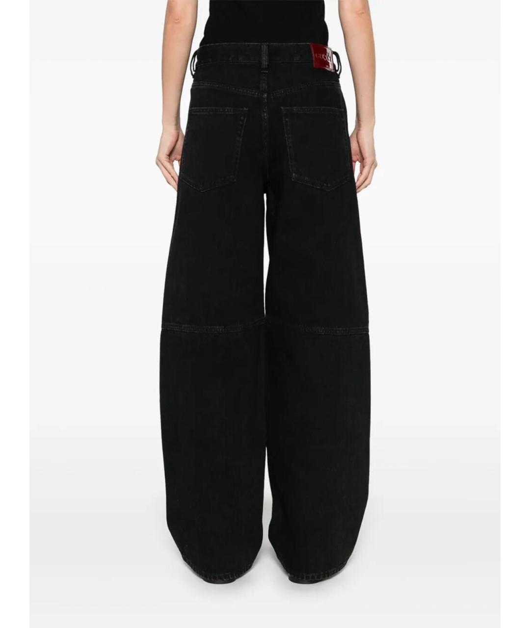 GUCCI Черные хлопковые прямые джинсы, фото 3