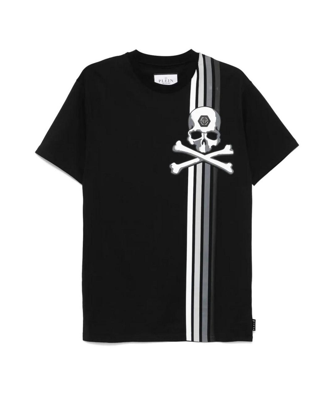 PHILIPP PLEIN Черная хлопковая футболка, фото 1
