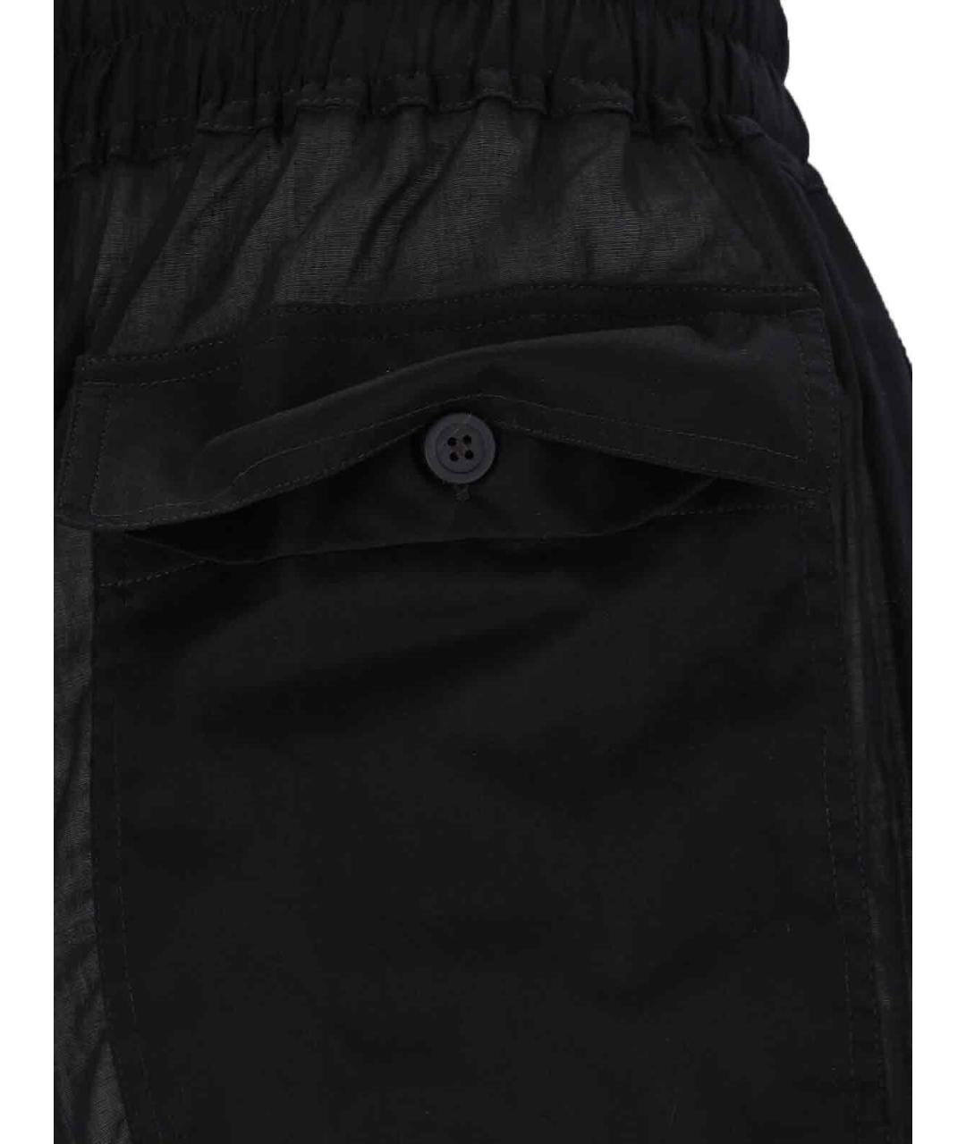 RICK OWENS Черные хлопковые брюки широкие, фото 4