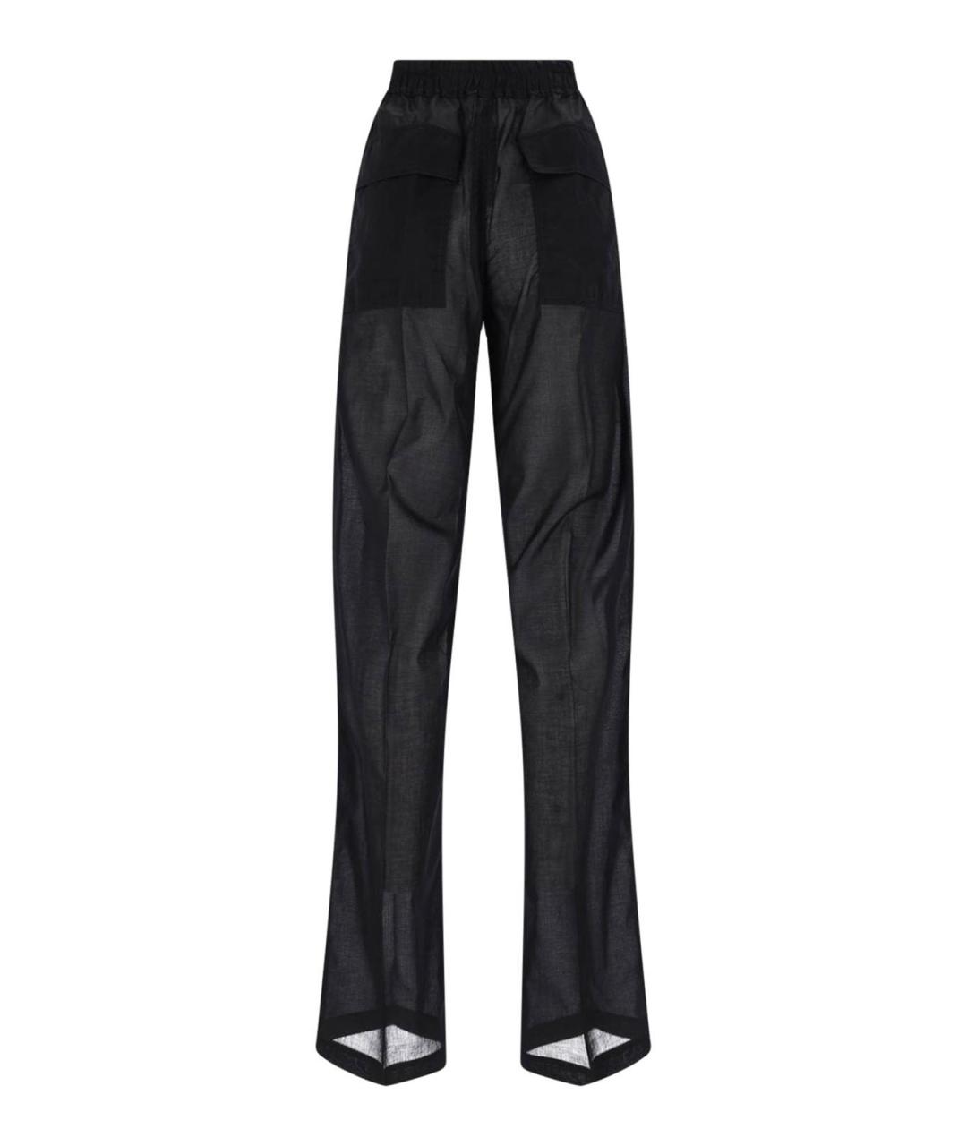 RICK OWENS Черные хлопковые брюки широкие, фото 2