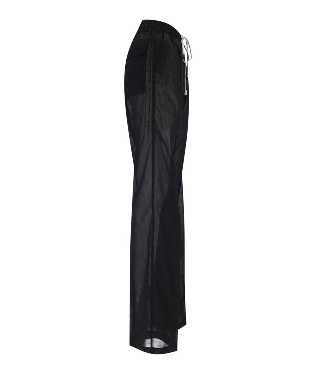 RICK OWENS Черные хлопковые брюки широкие, фото 3