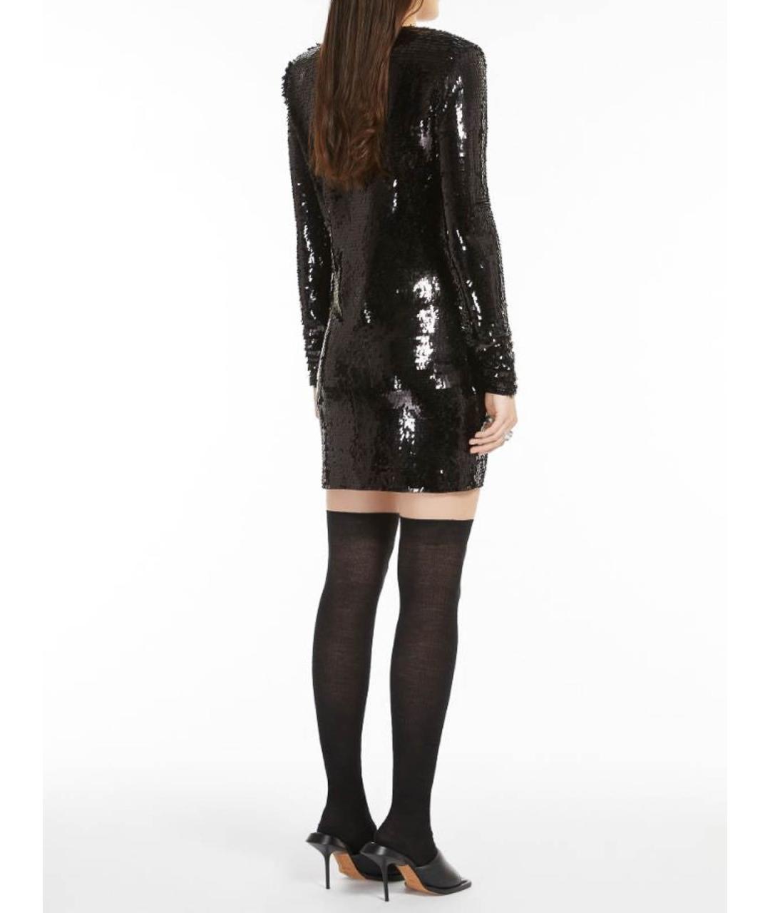 SPORTMAX Черное полиамидовое коктейльное платье, фото 3