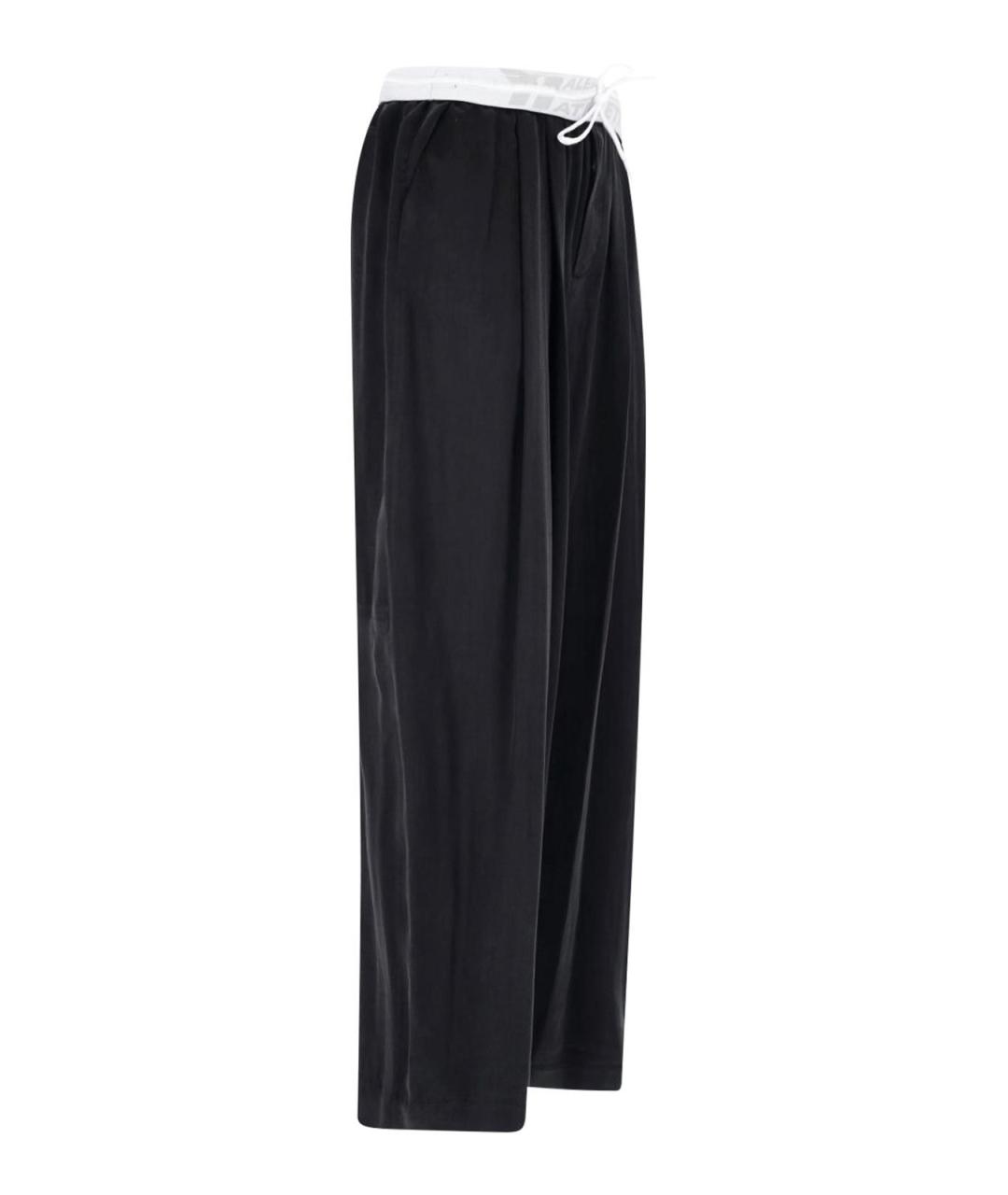 ALEXANDER WANG Черные полиэстеровые брюки широкие, фото 3