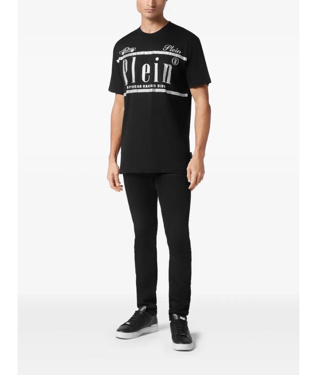 PHILIPP PLEIN Черная хлопковая футболка, фото 2