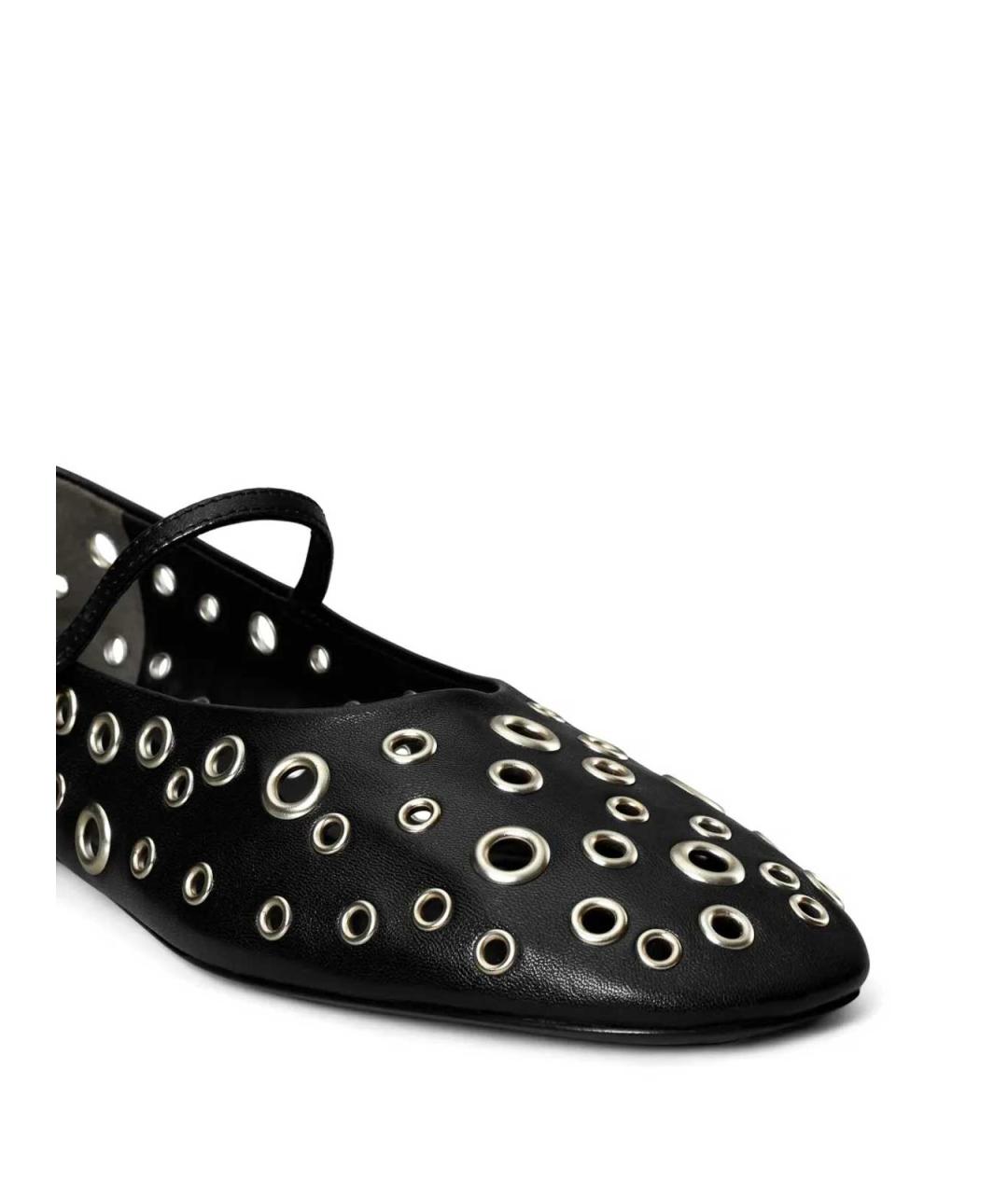 TORY BURCH Черные кожаные балетки, фото 2