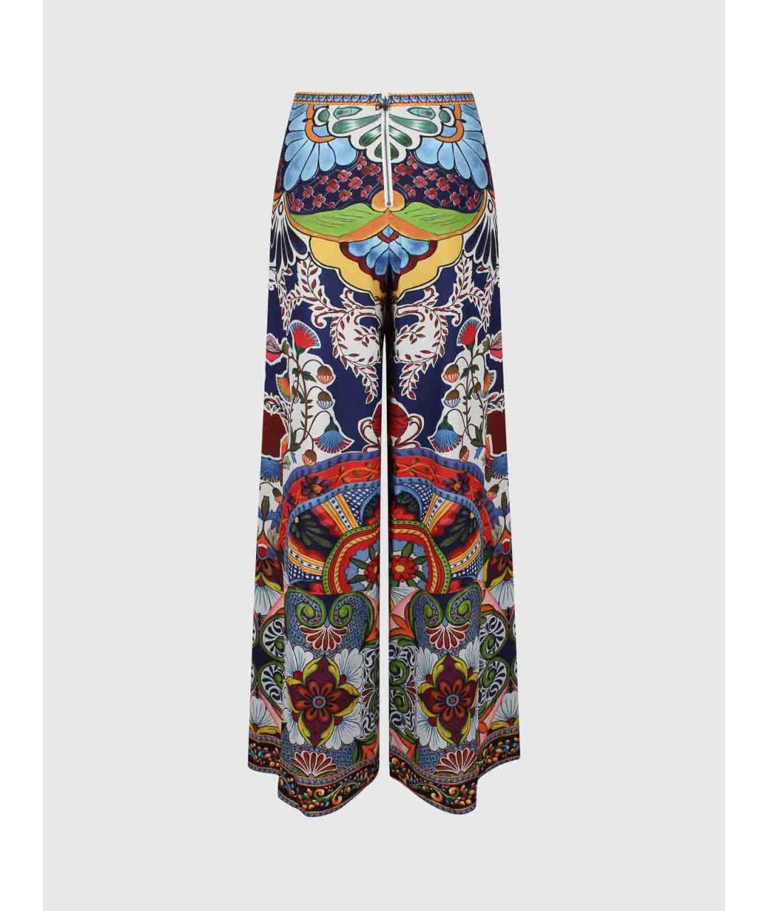 ALICE+OLIVIA Мульти полиэстеровые брюки широкие, фото 2