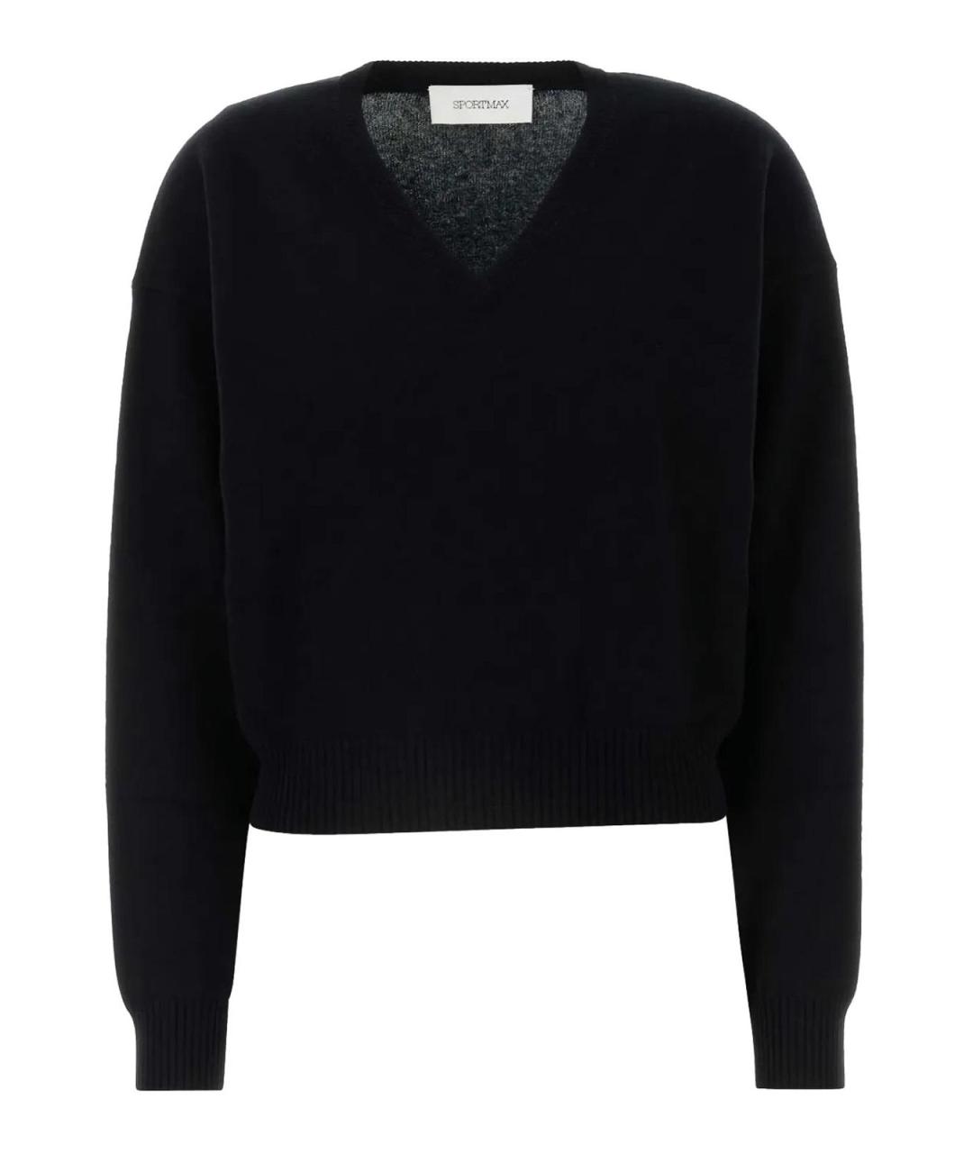 SPORTMAX Черный шерстяной джемпер / свитер, фото 1