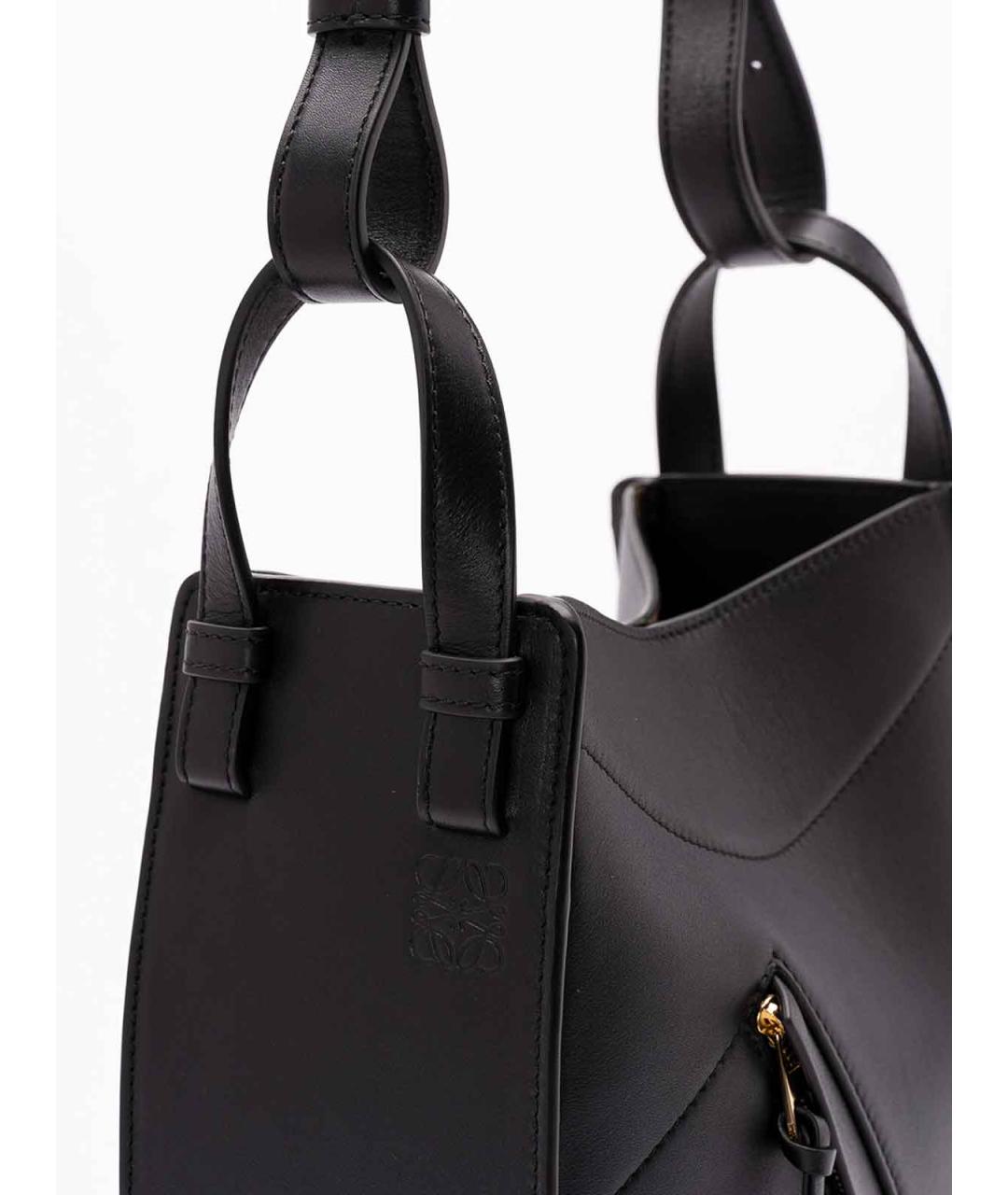 LOEWE Черная кожаная сумка тоут, фото 4