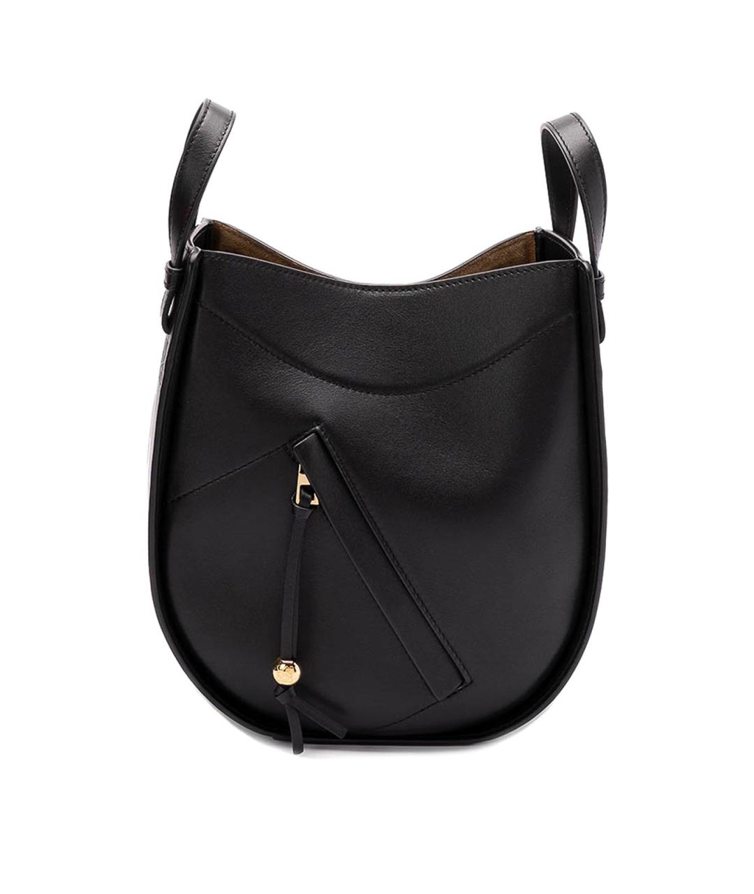 LOEWE Черная кожаная сумка тоут, фото 1
