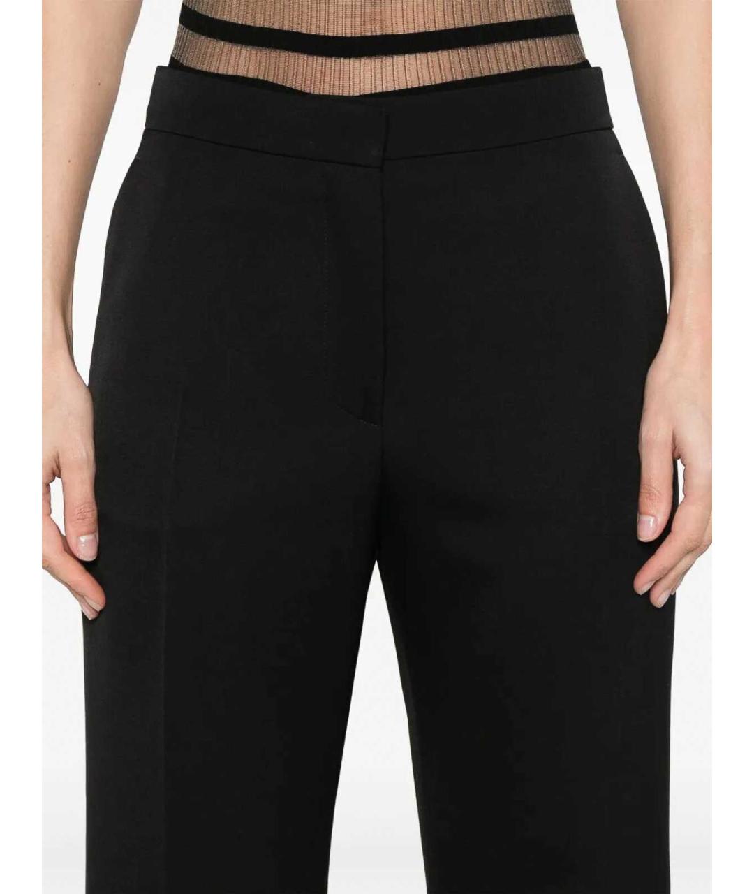 GIVENCHY Черные шерстяные прямые брюки, фото 4