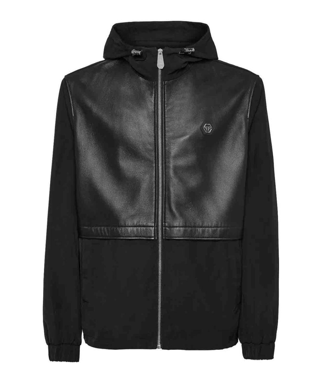 PHILIPP PLEIN Черная кожаная куртка, фото 1