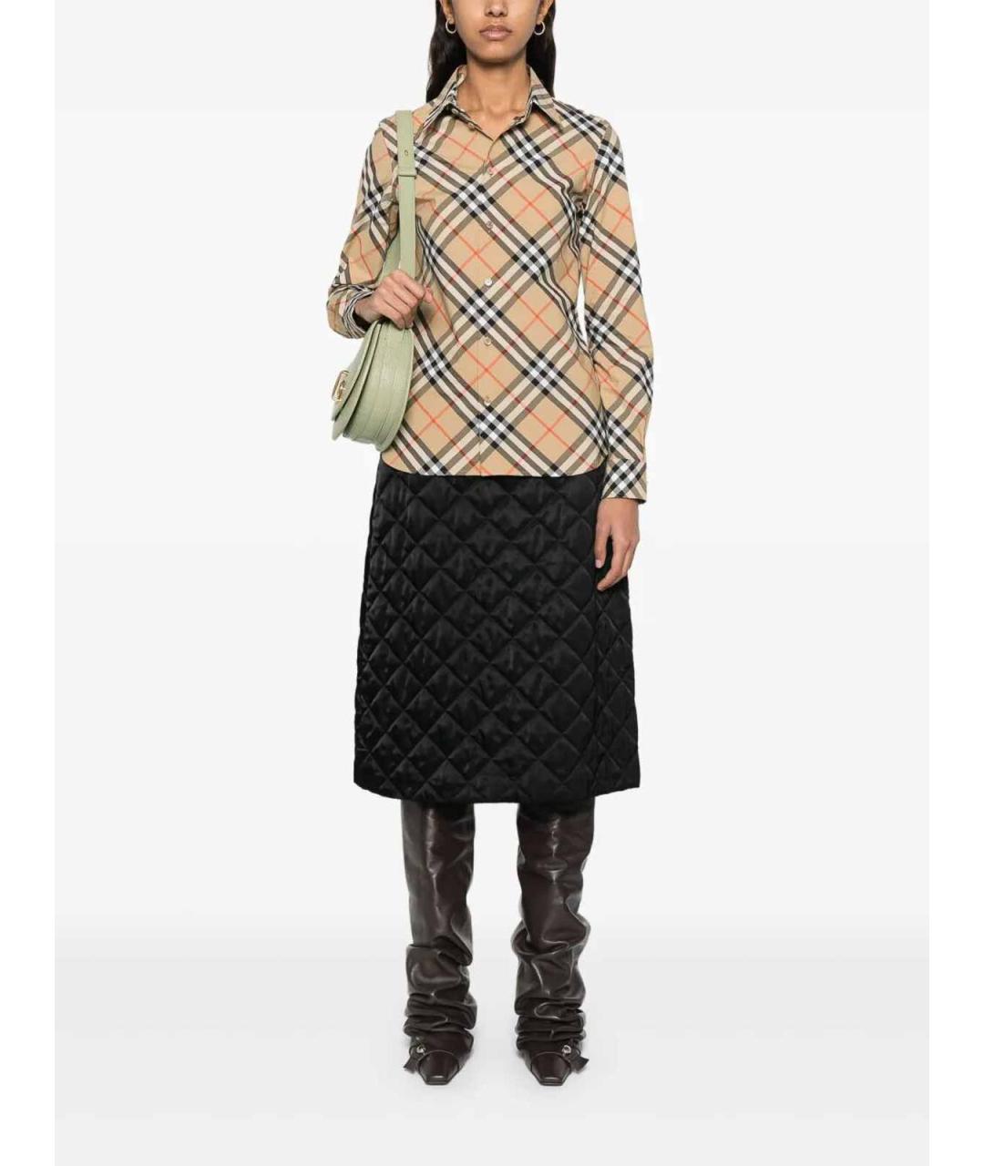 BURBERRY Бежевая хлопковая рубашка, фото 5