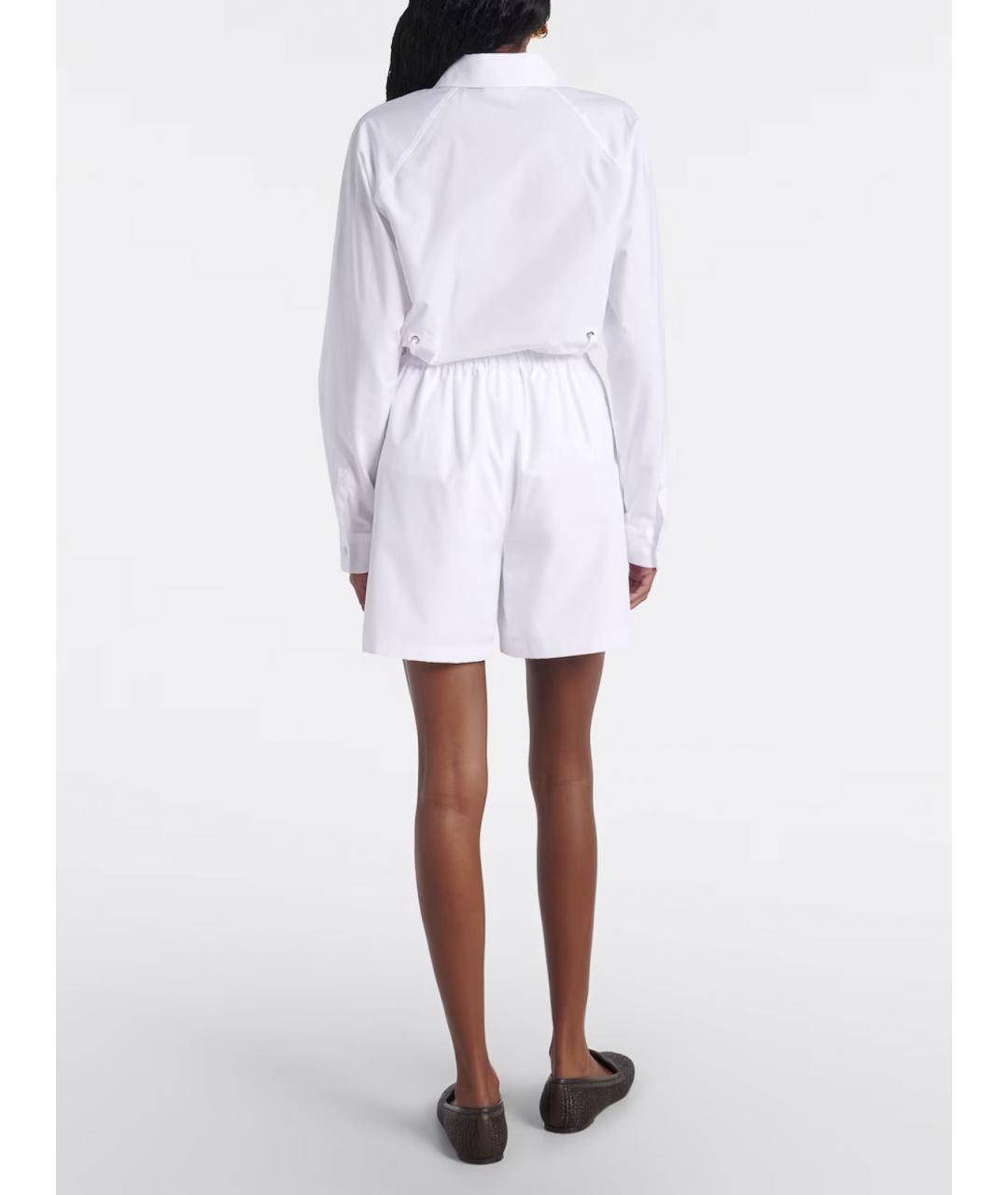 MAX MARA Белые хлопковые шорты, фото 3