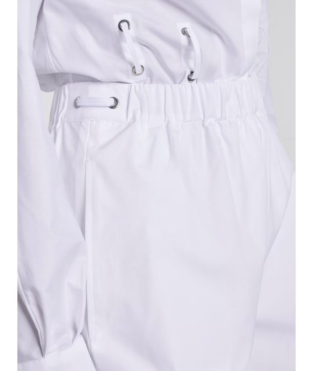MAX MARA Белые хлопковые шорты, фото 4