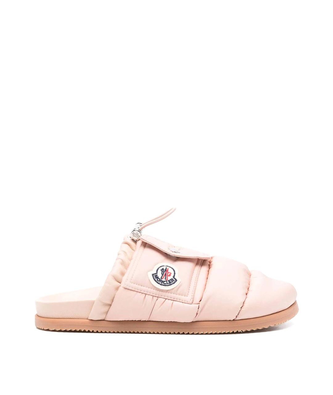 MONCLER Розовые резиновые мюли, фото 1