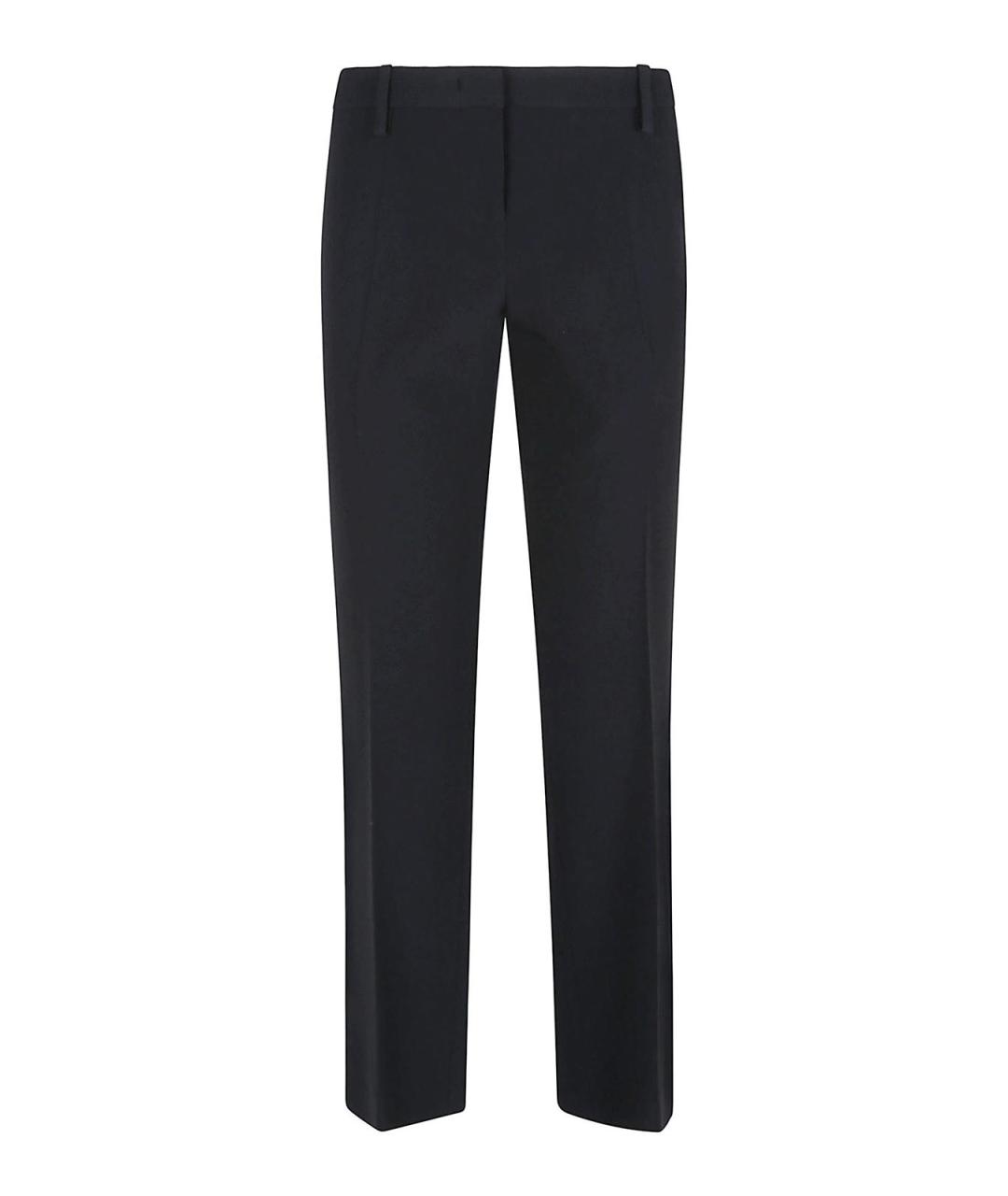 ERMANNO SCERVINO Черные вискозные прямые брюки, фото 1