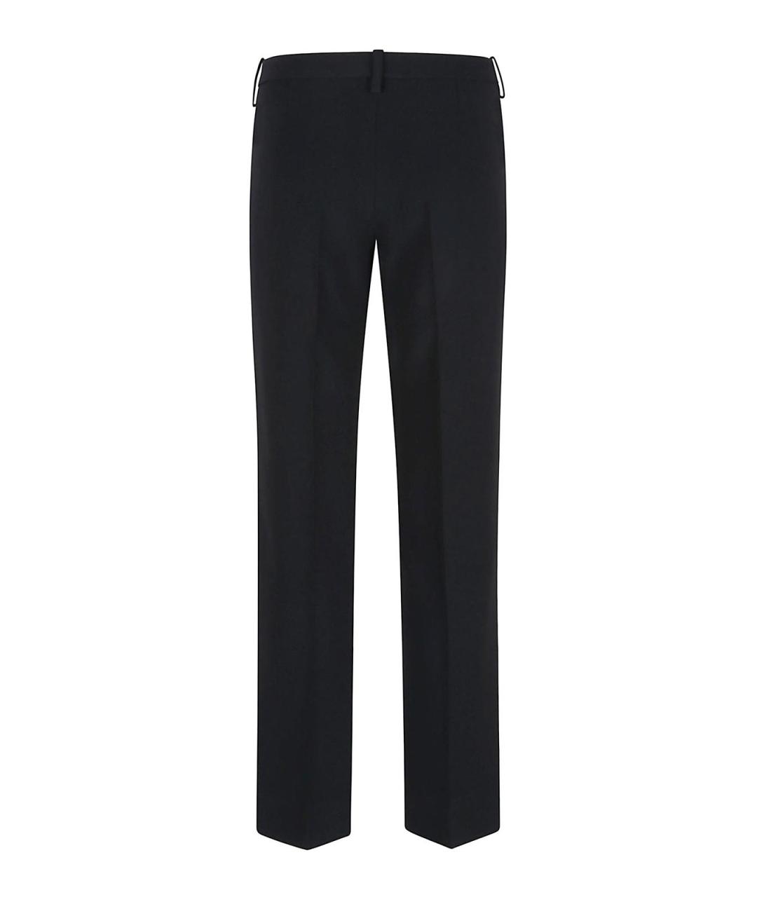 ERMANNO SCERVINO Черные вискозные прямые брюки, фото 2