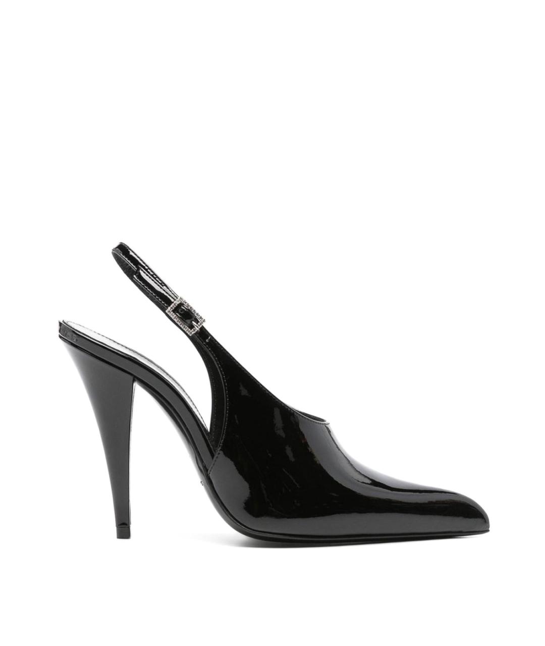 SAINT LAURENT Черные туфли из лакированной кожи, фото 1