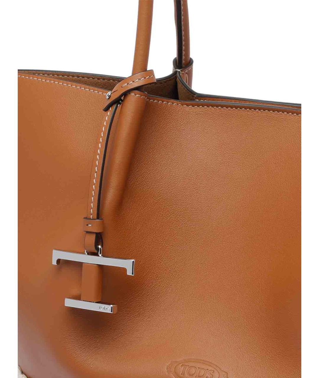 TOD'S Коричневая кожаная сумка через плечо, фото 4