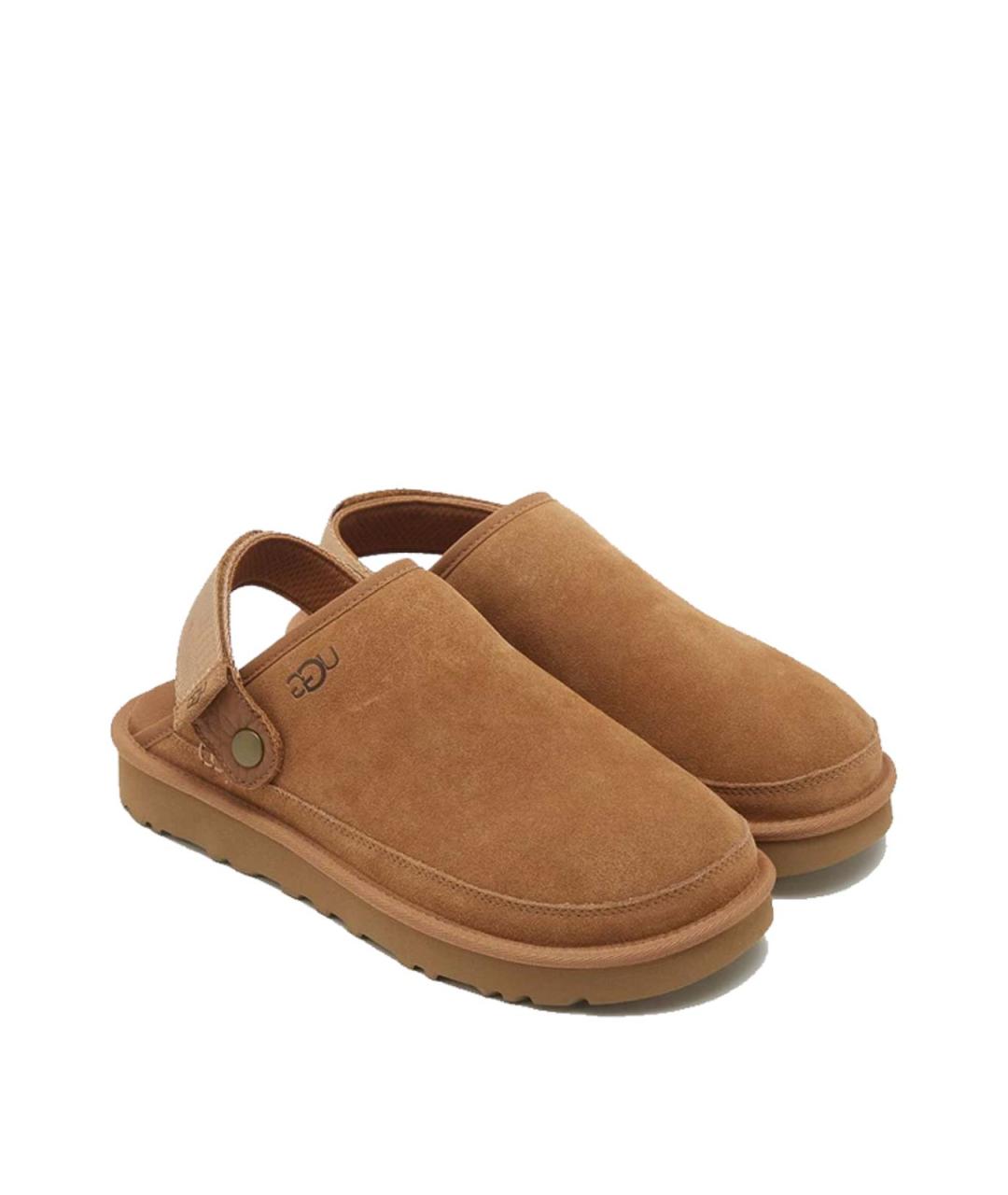 UGG Коричневые резиновые сандалии, фото 2