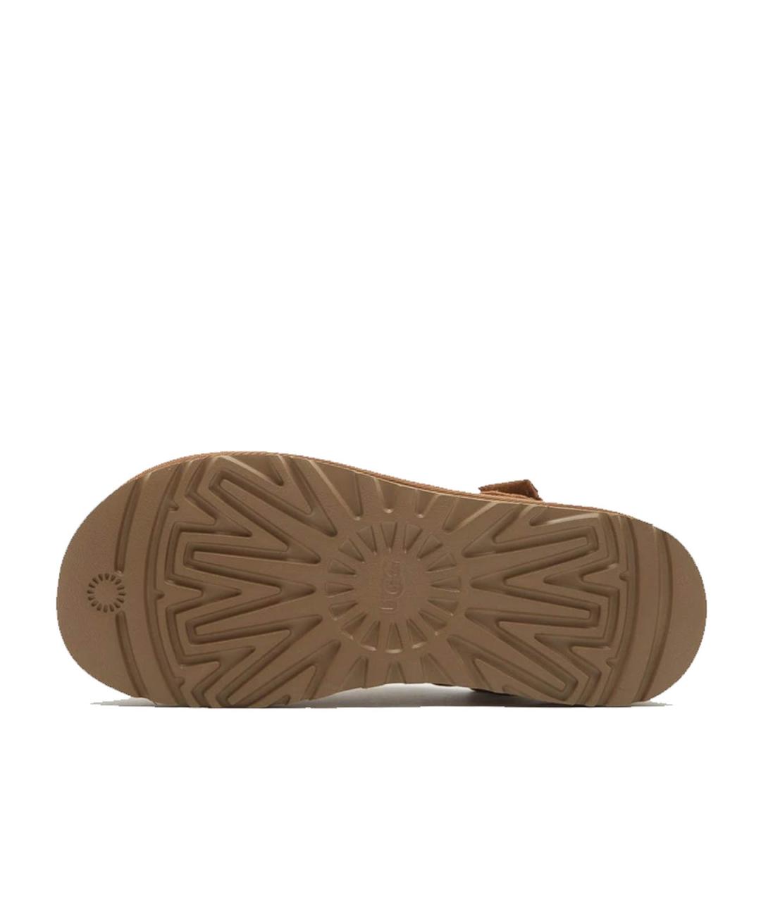UGG Коричневые резиновые сандалии, фото 5