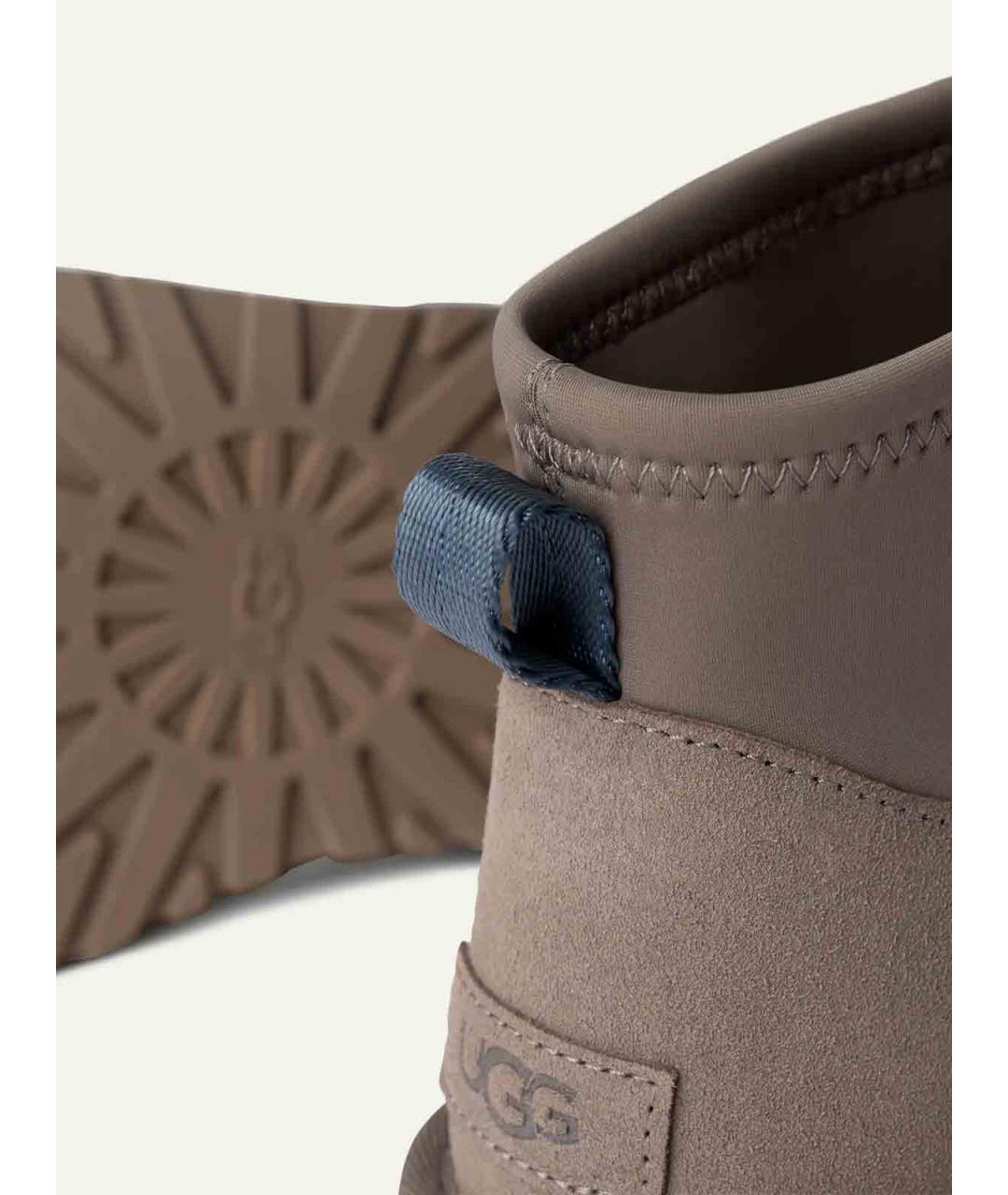 UGG Бежевые синтетические ботильоны, фото 5