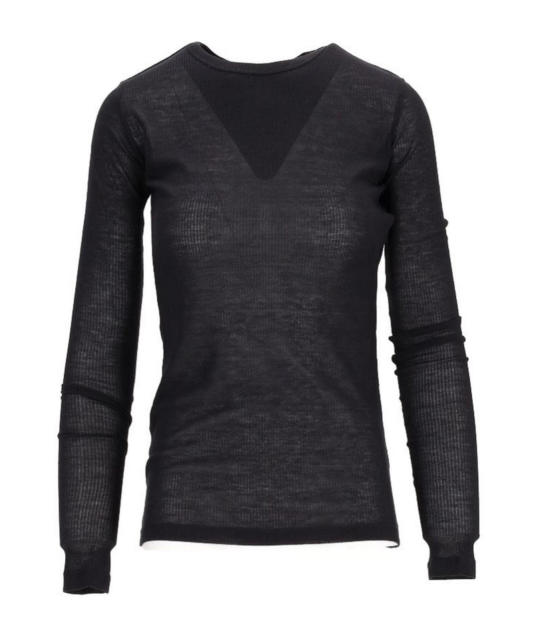 ANN DEMEULEMEESTER Черная хлопковая футболка, фото 1