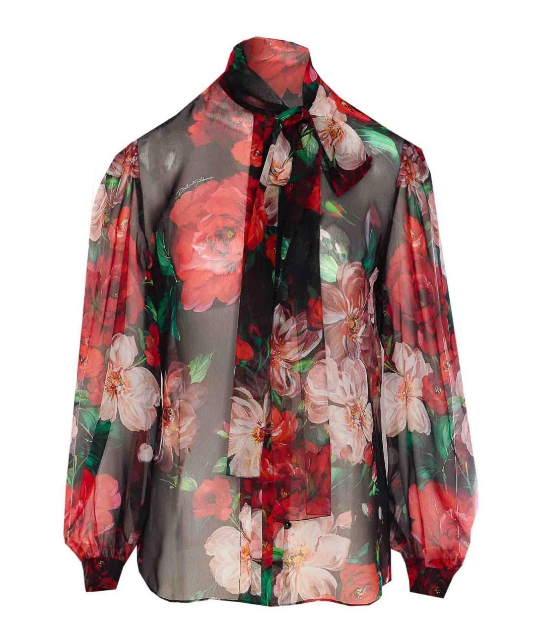 DOLCE&GABBANA Мульти шелковая блузы, фото 1