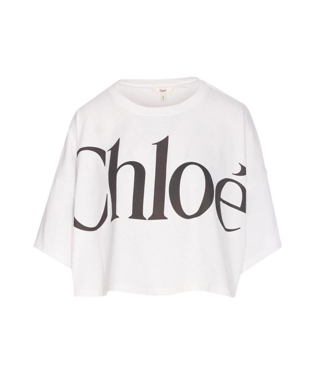 CHLOE Белая хлопковая футболка, фото 1
