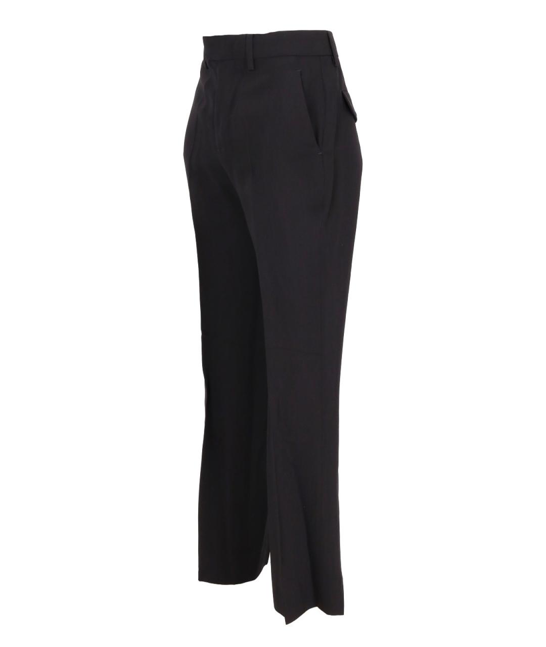 ANN DEMEULEMEESTER Черные шерстяные брюки широкие, фото 2