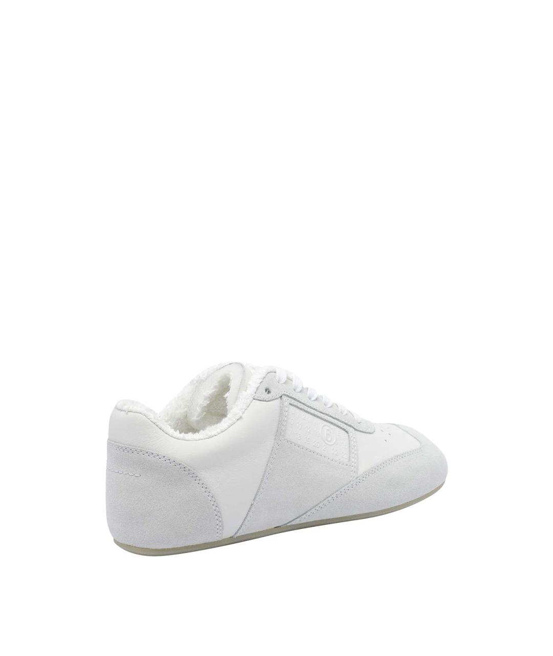 MM6 MAISON MARGIELA Белые кожаные кроссовки, фото 3