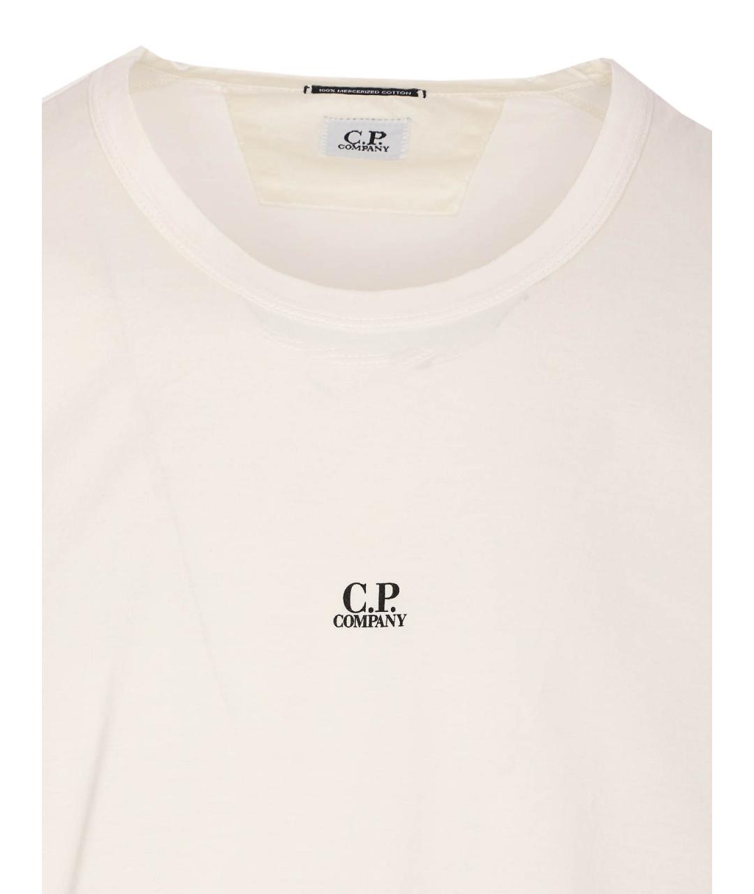 CP COMPANY Белая хлопковая футболка, фото 4