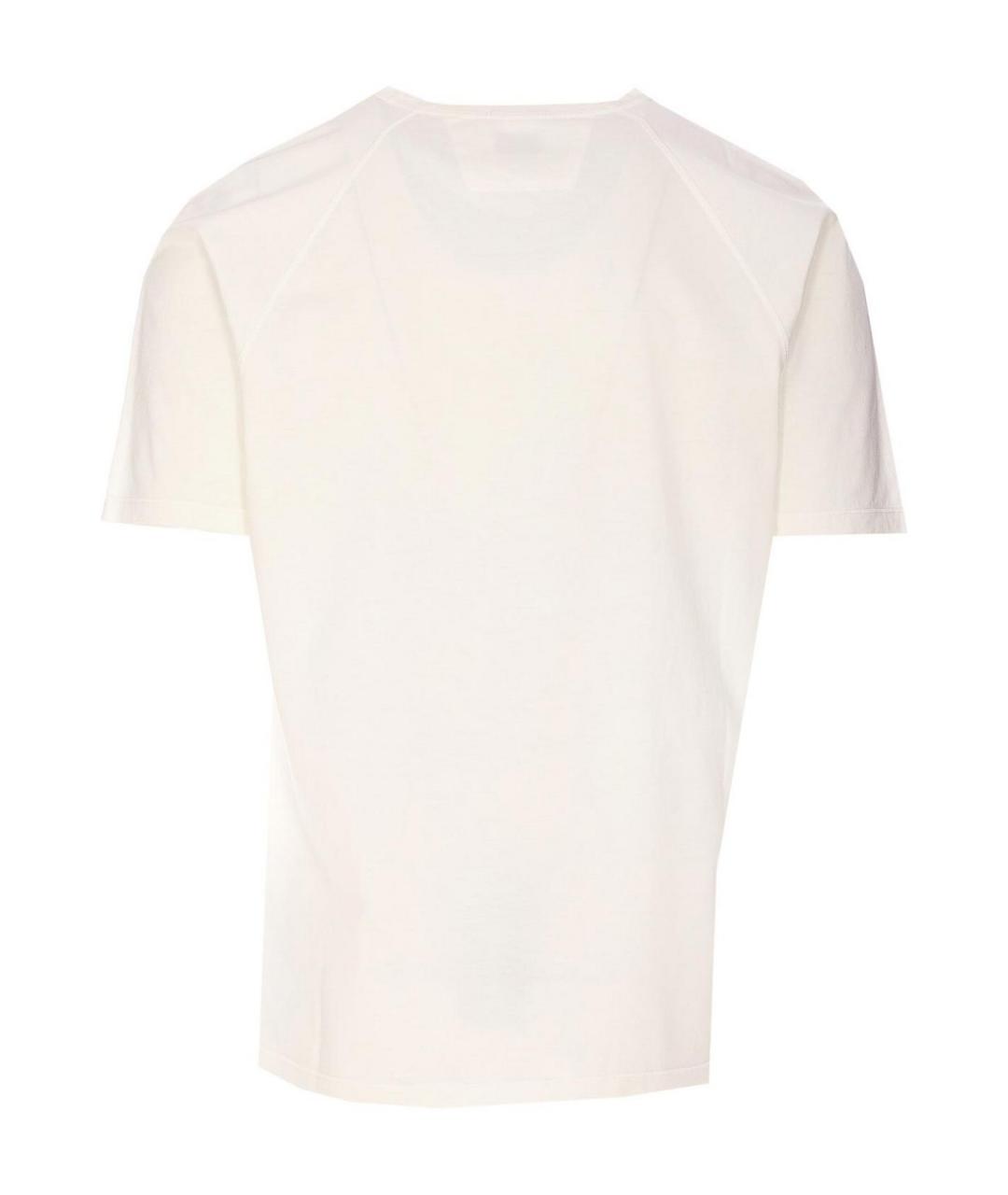 CP COMPANY Белая хлопковая футболка, фото 2