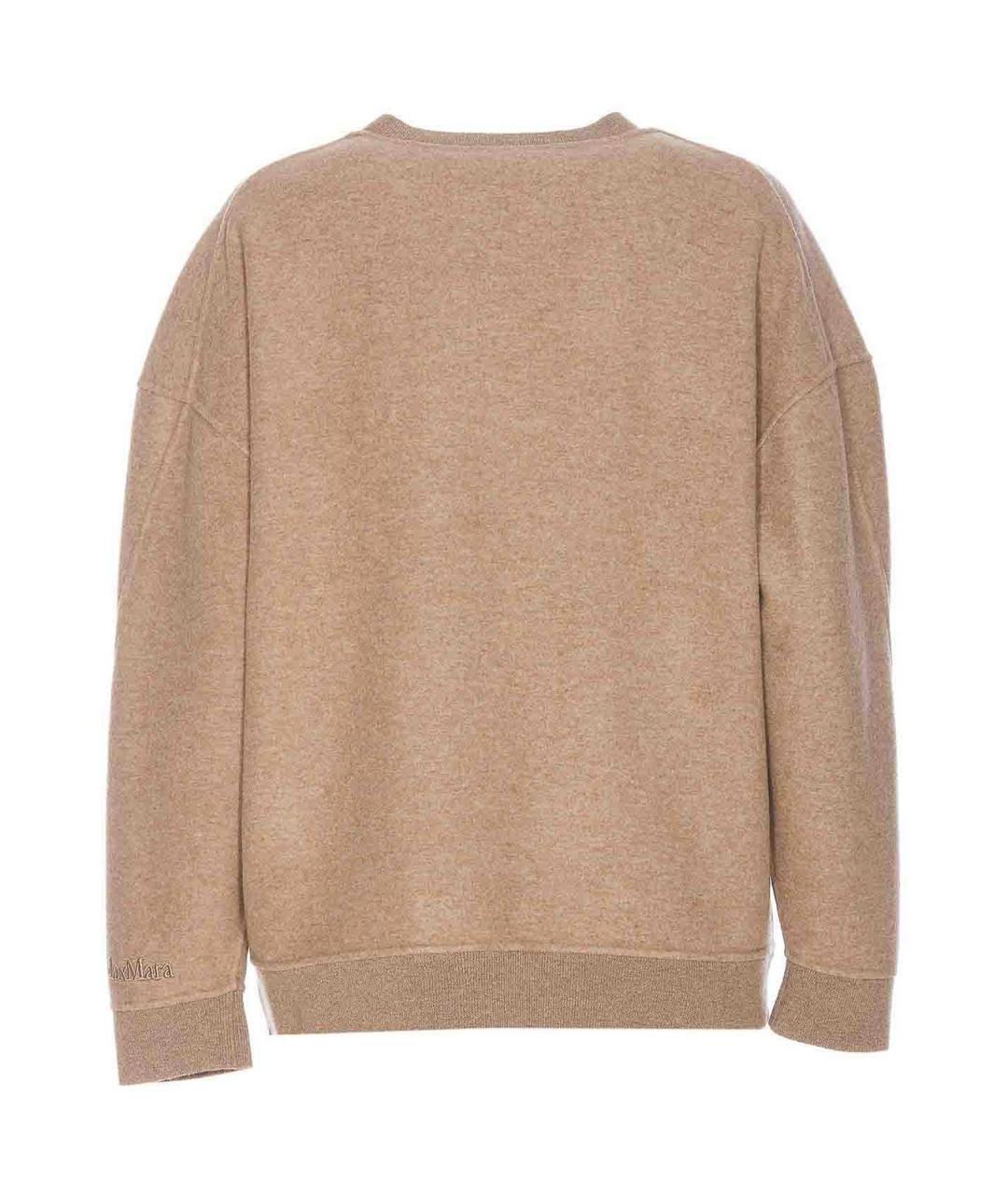 MAX MARA Бежевый шерстяной джемпер / свитер, фото 2